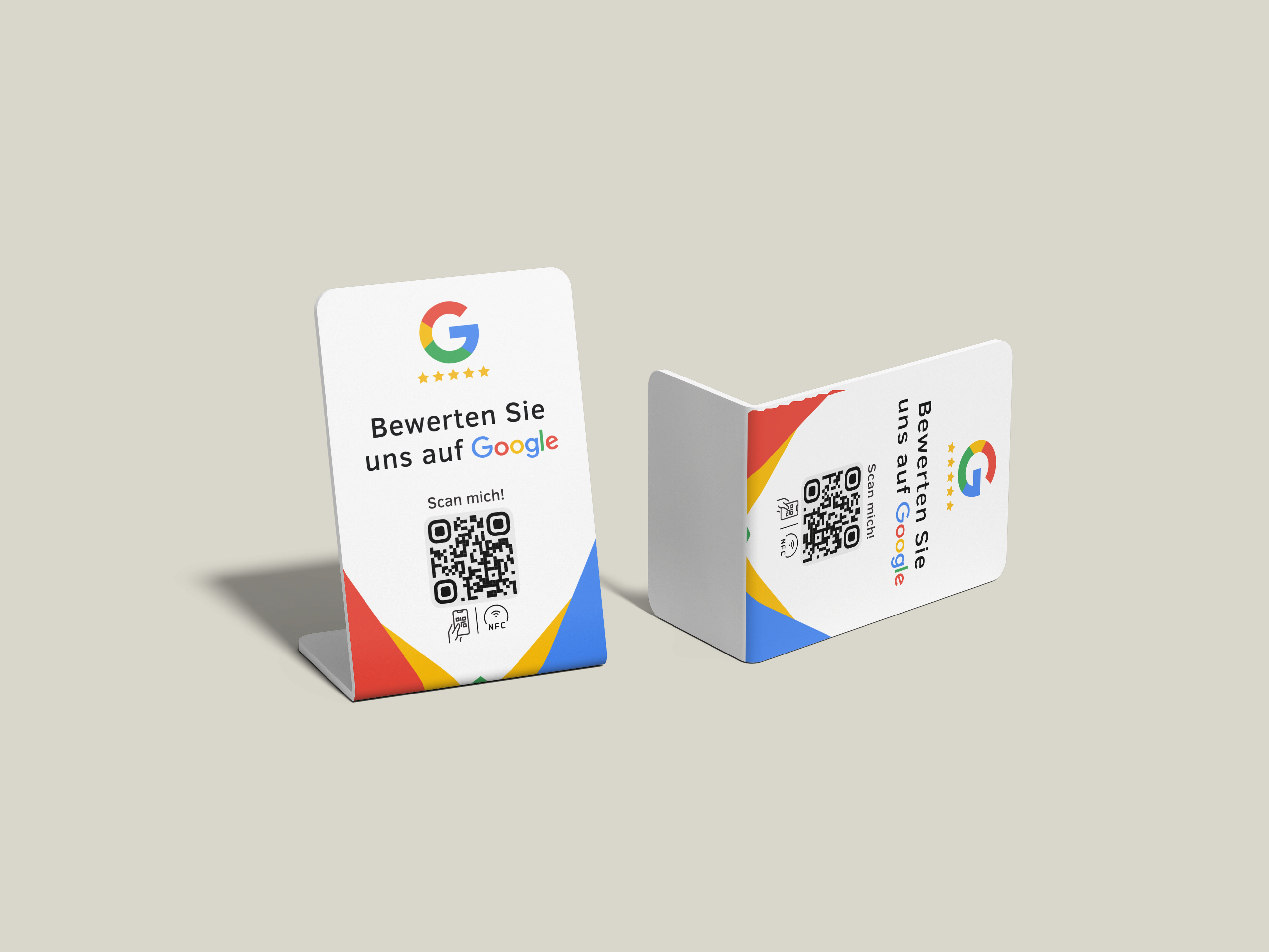 Google Bewertung QR-Code NFC Aufsteller Variante 3