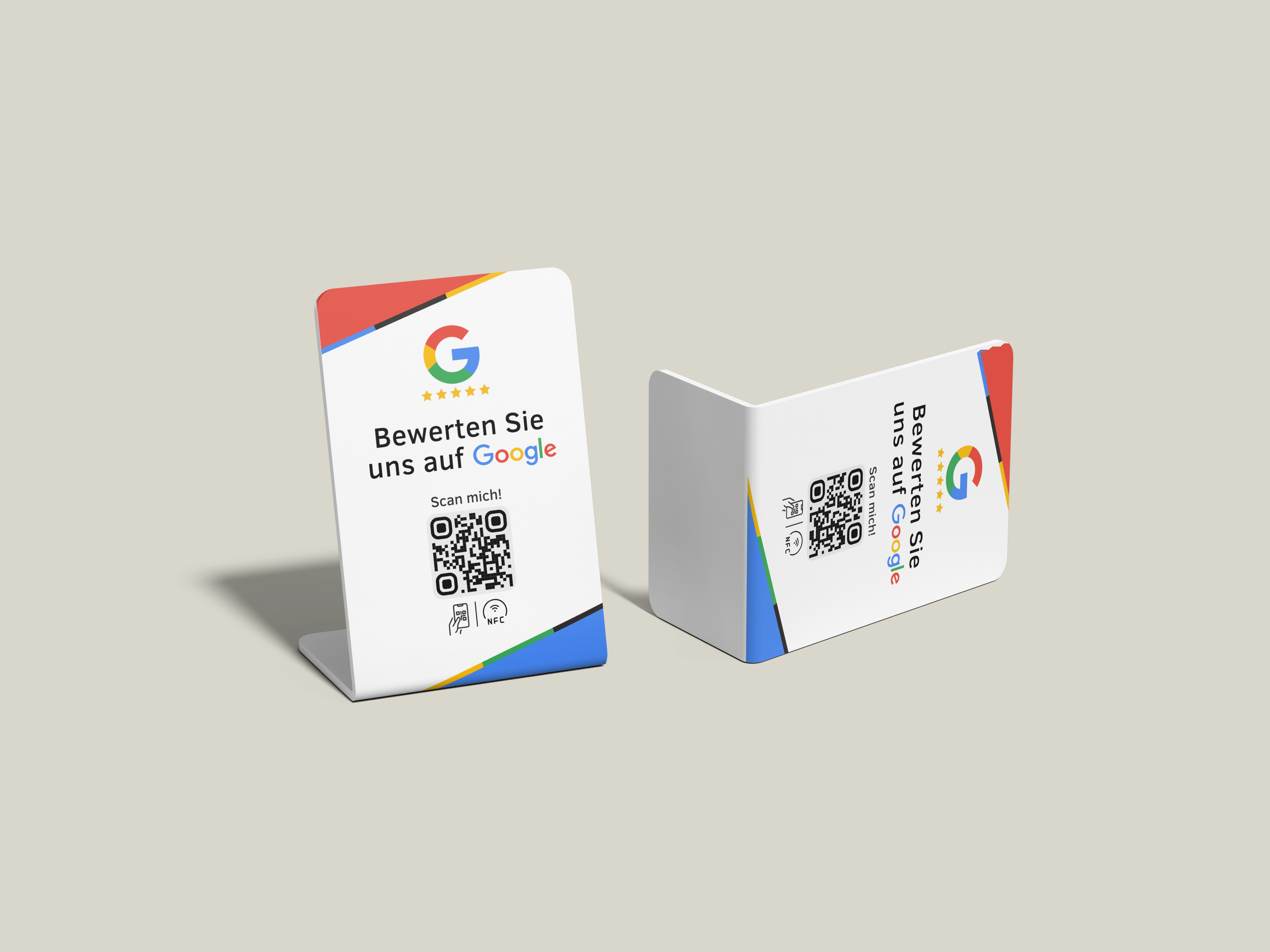 Google Bewertung QR-Code NFC Aufsteller Variante 2
