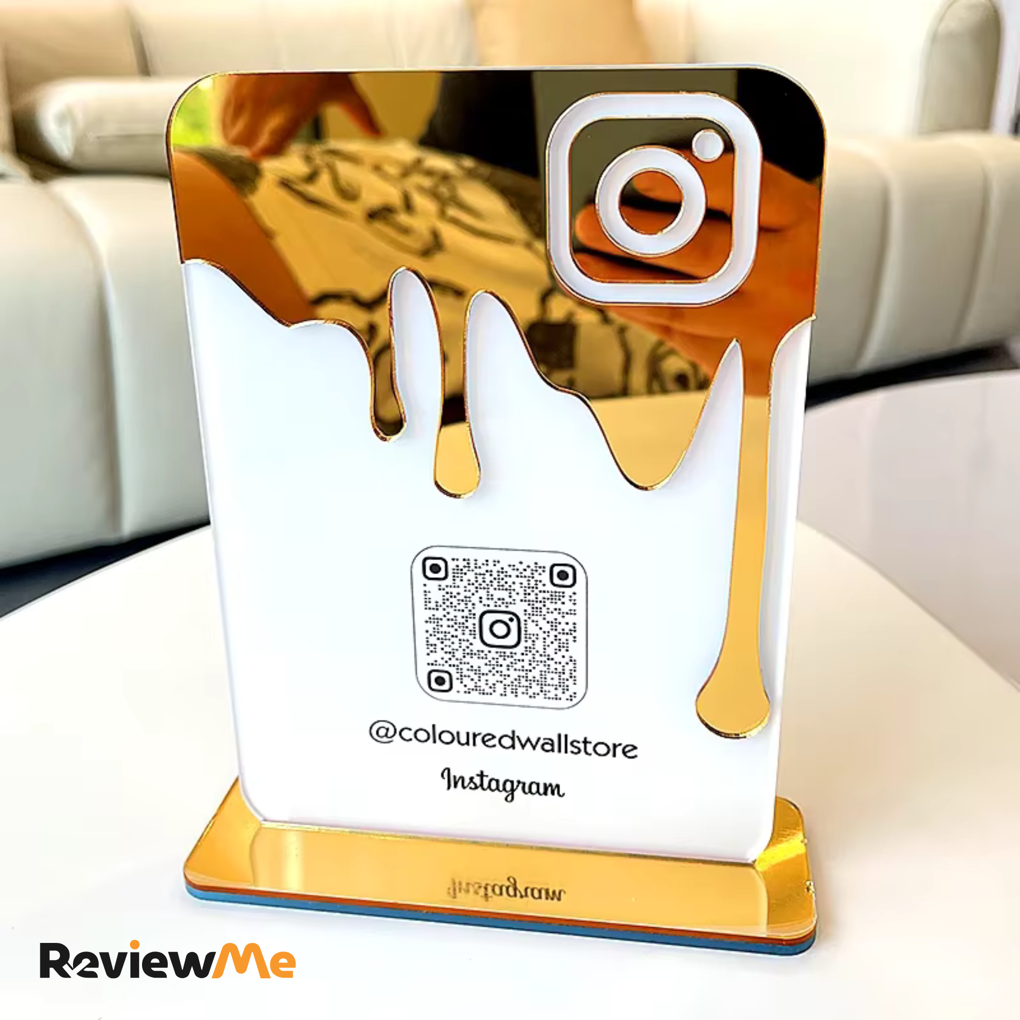 Instagram QR-Code Werbeaufsteller - ReviewMe