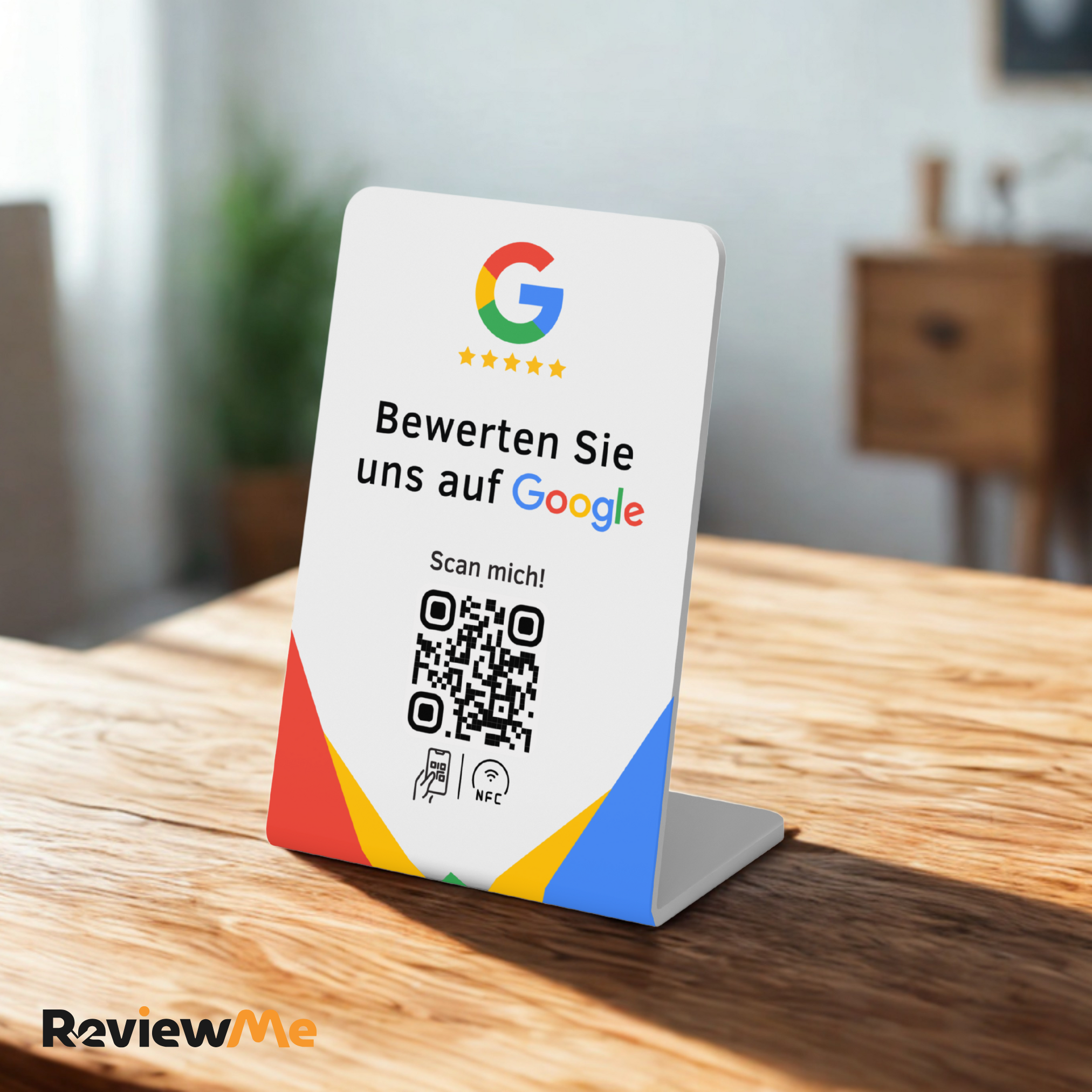Google Bewertung QR-Code NFC Aufsteller Variante 3