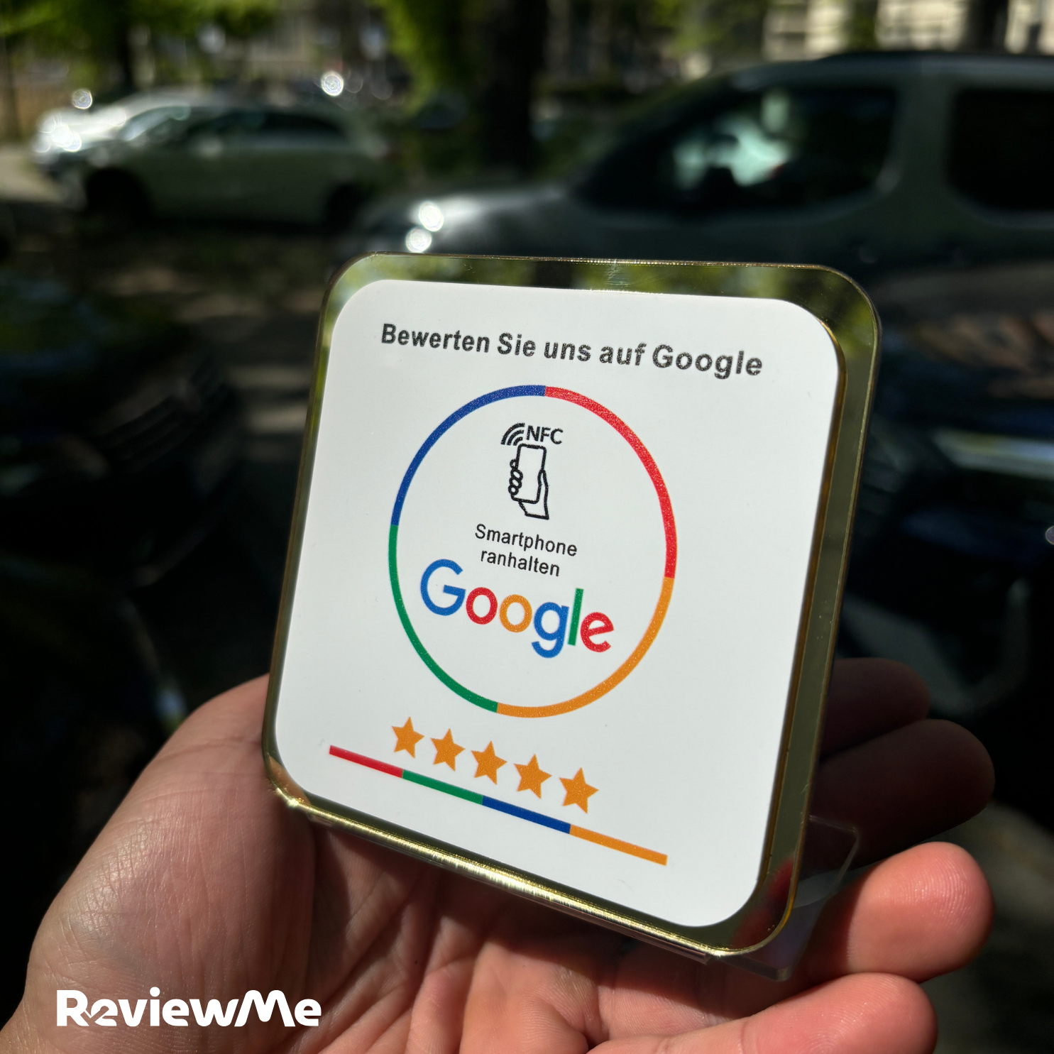 Acryl NFC-Aufsteller mit QR für Google Bewertungen