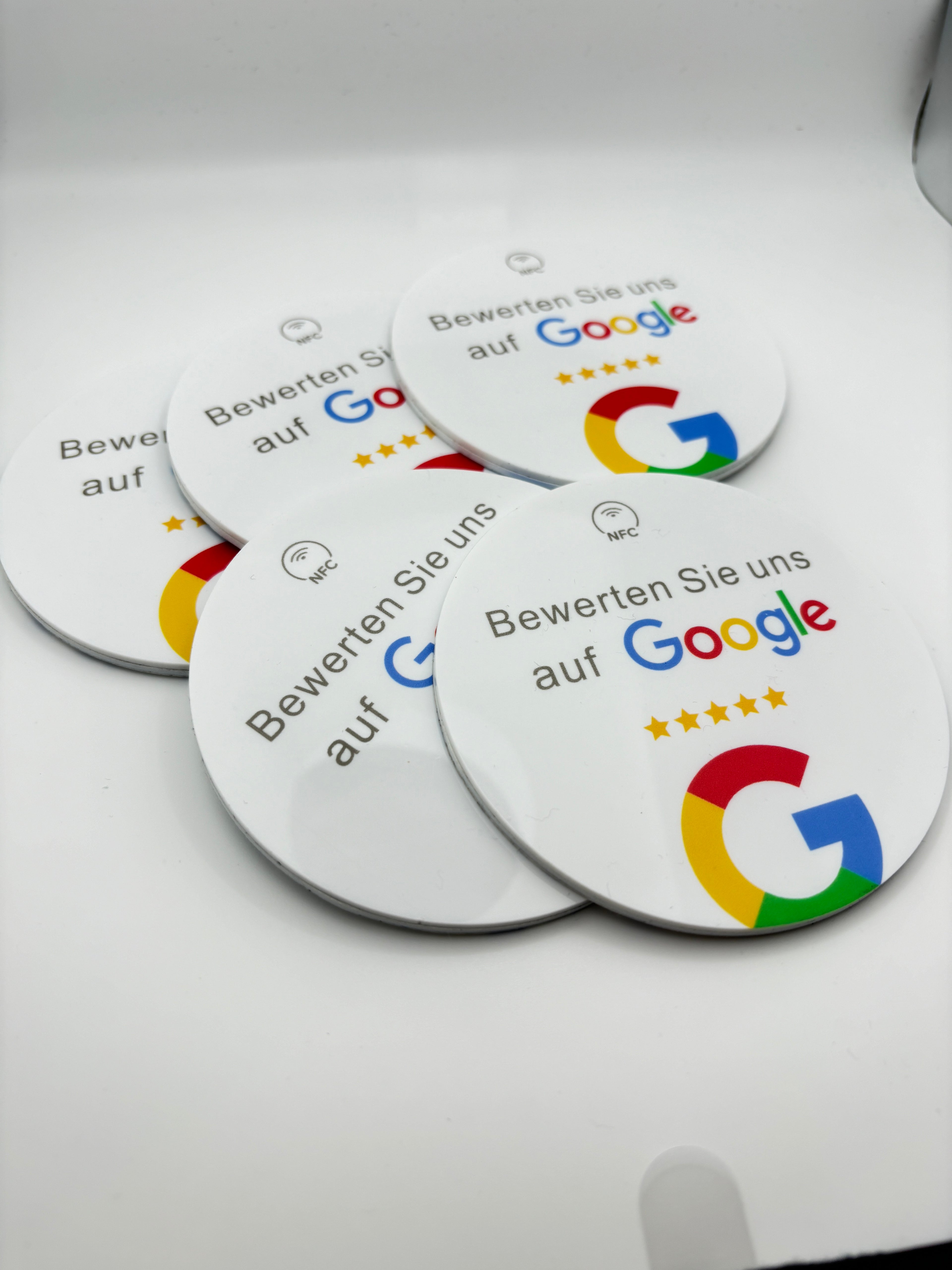 NFC-Tag für Google Bewertungen Weiß Rund - ReviewMe