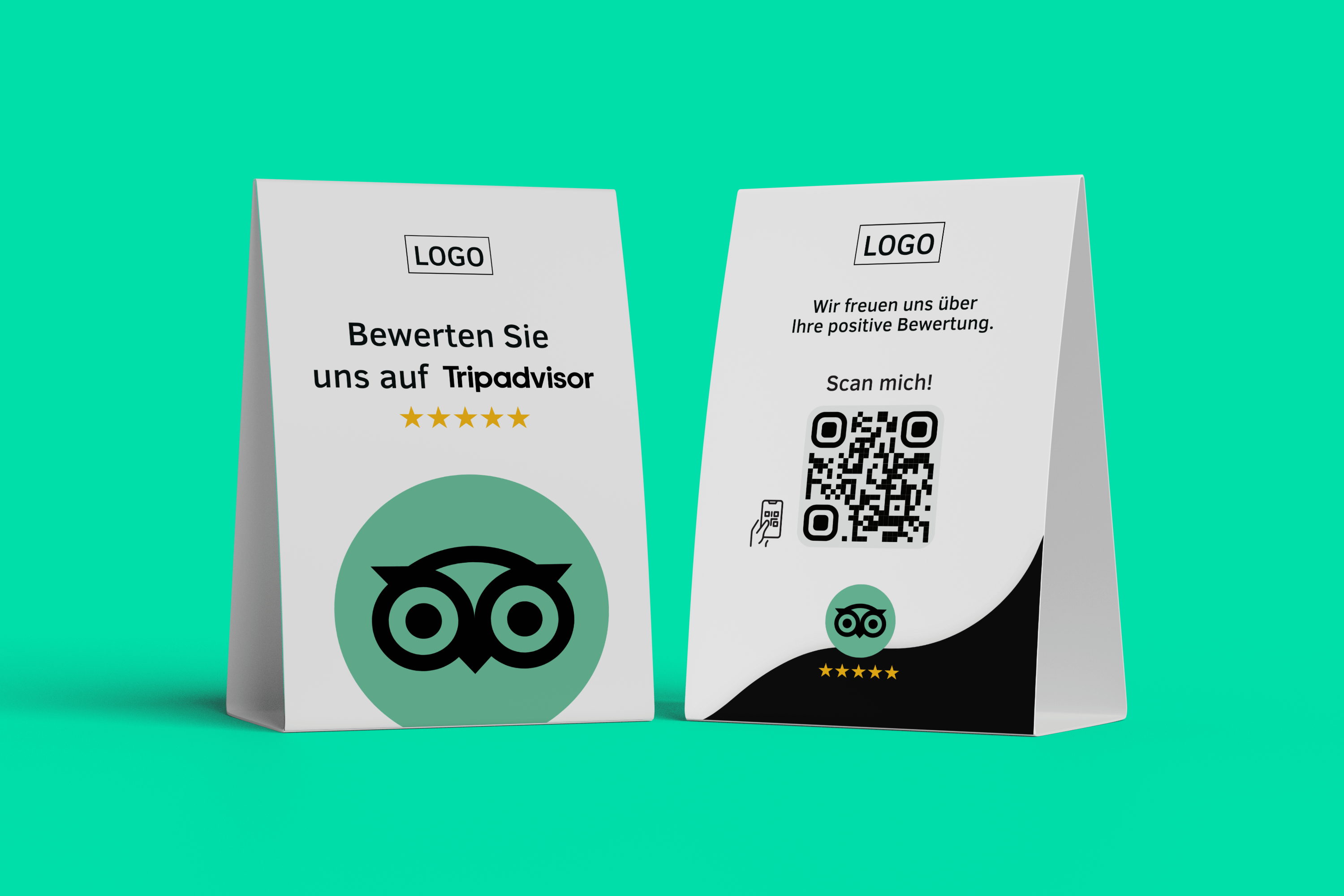 Tischaufsteller Bewerten Sie uns auf Tripadvisor - Playful - ReviewMe