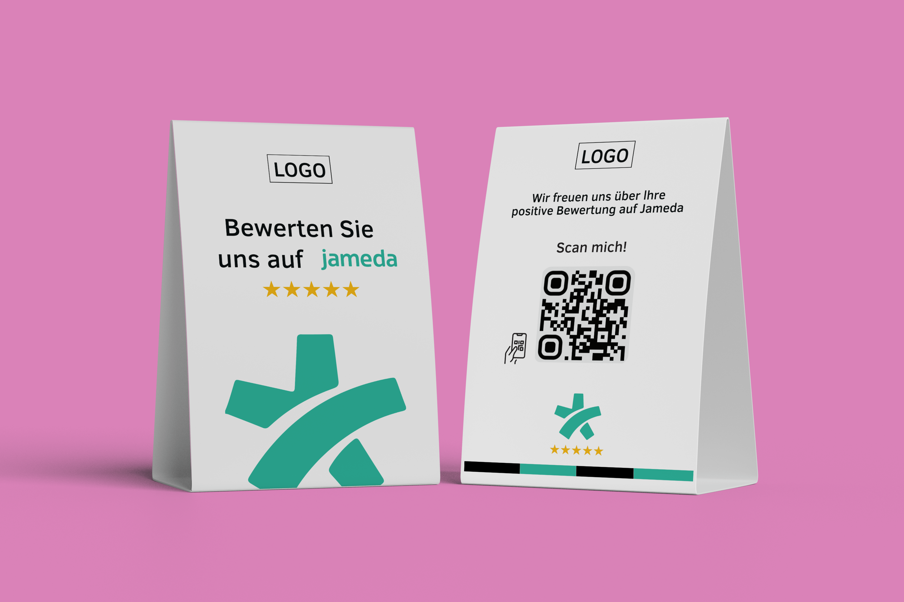 Tischaufsteller Bewerten Sie uns auf Jameda - Color - ReviewMe