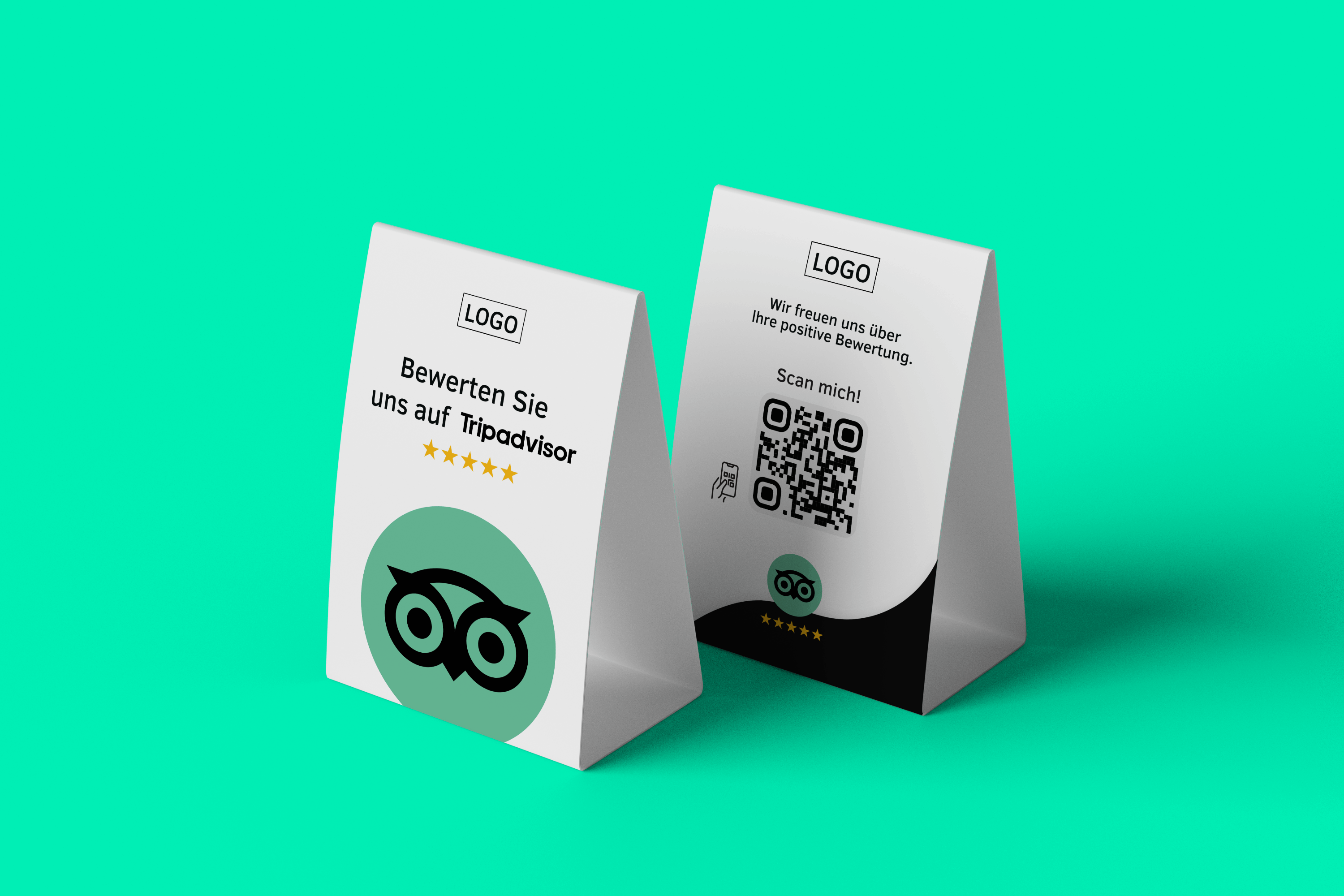 Tischaufsteller Bewerten Sie uns auf Tripadvisor - Playful - ReviewMe