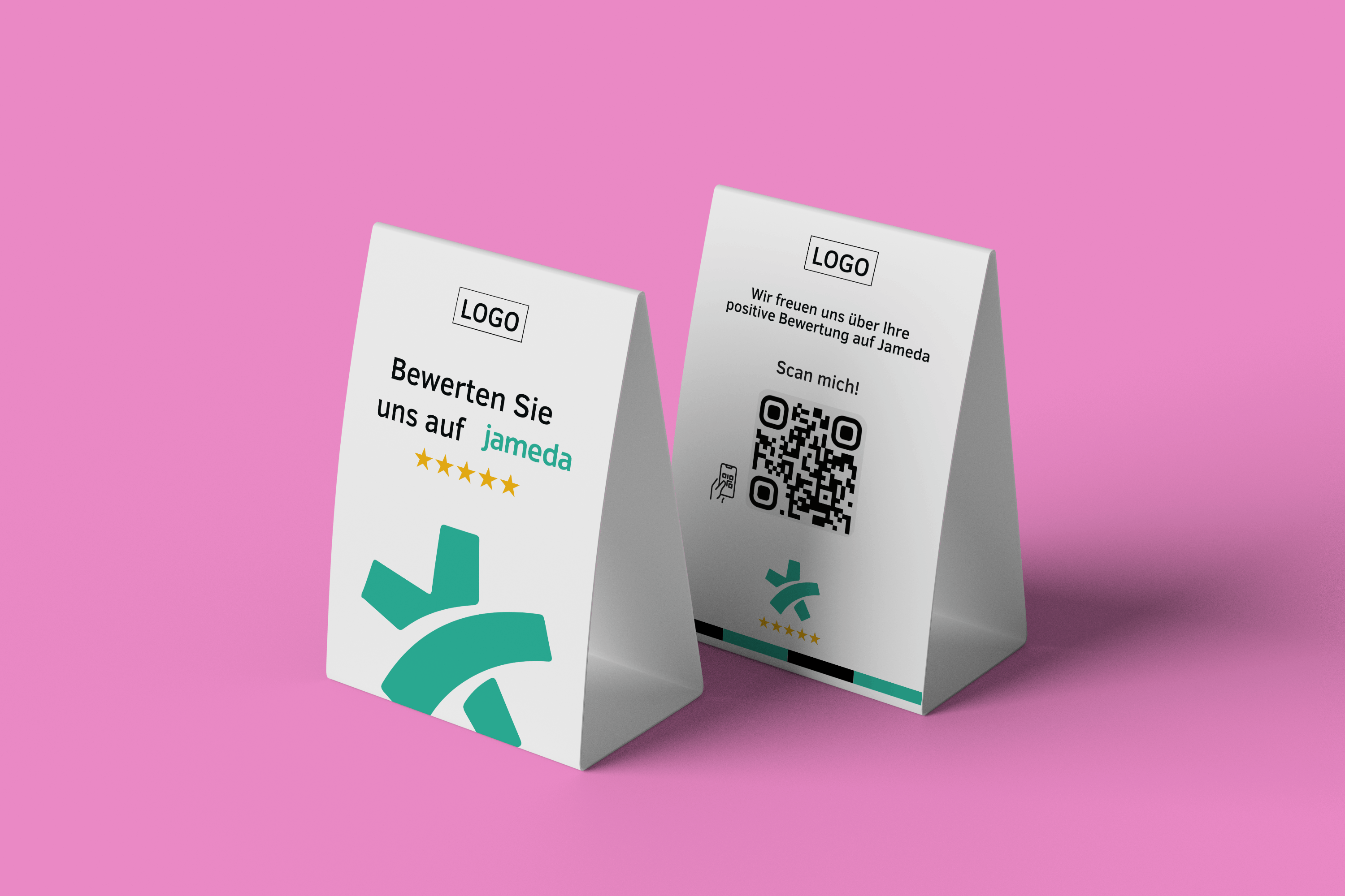 Tischaufsteller Bewerten Sie uns auf Jameda - Color - ReviewMe