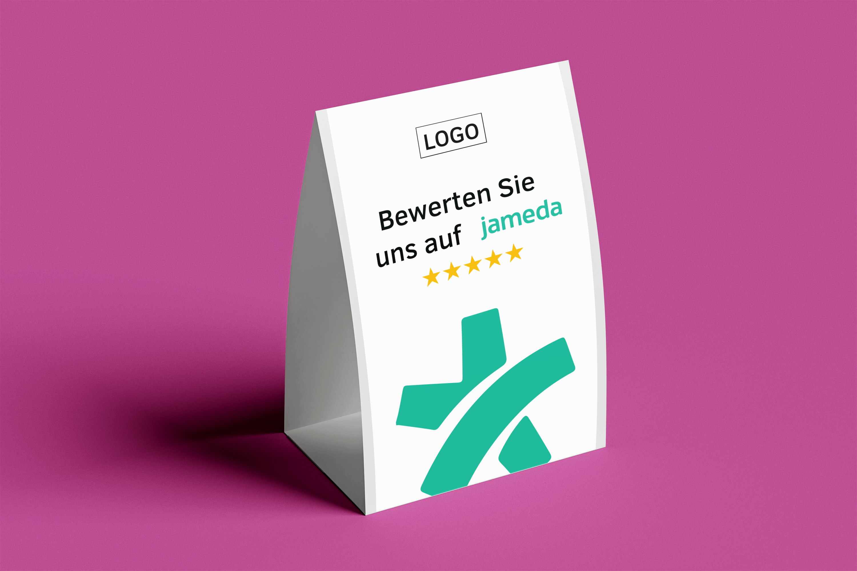 Tischaufsteller Bewerten Sie uns auf Jameda - Color - ReviewMe