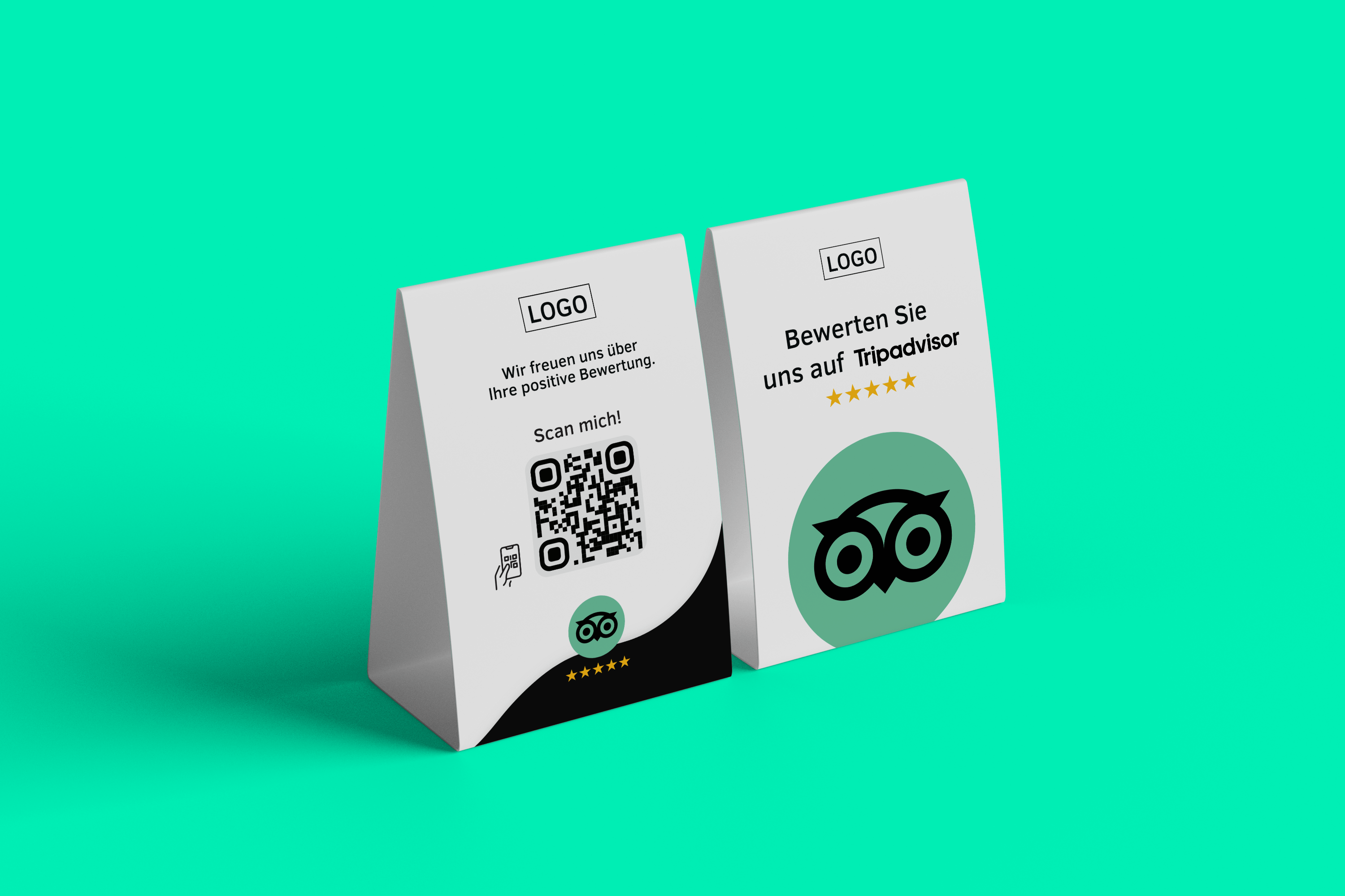 Tischaufsteller Bewerten Sie uns auf Tripadvisor - Playful - ReviewMe