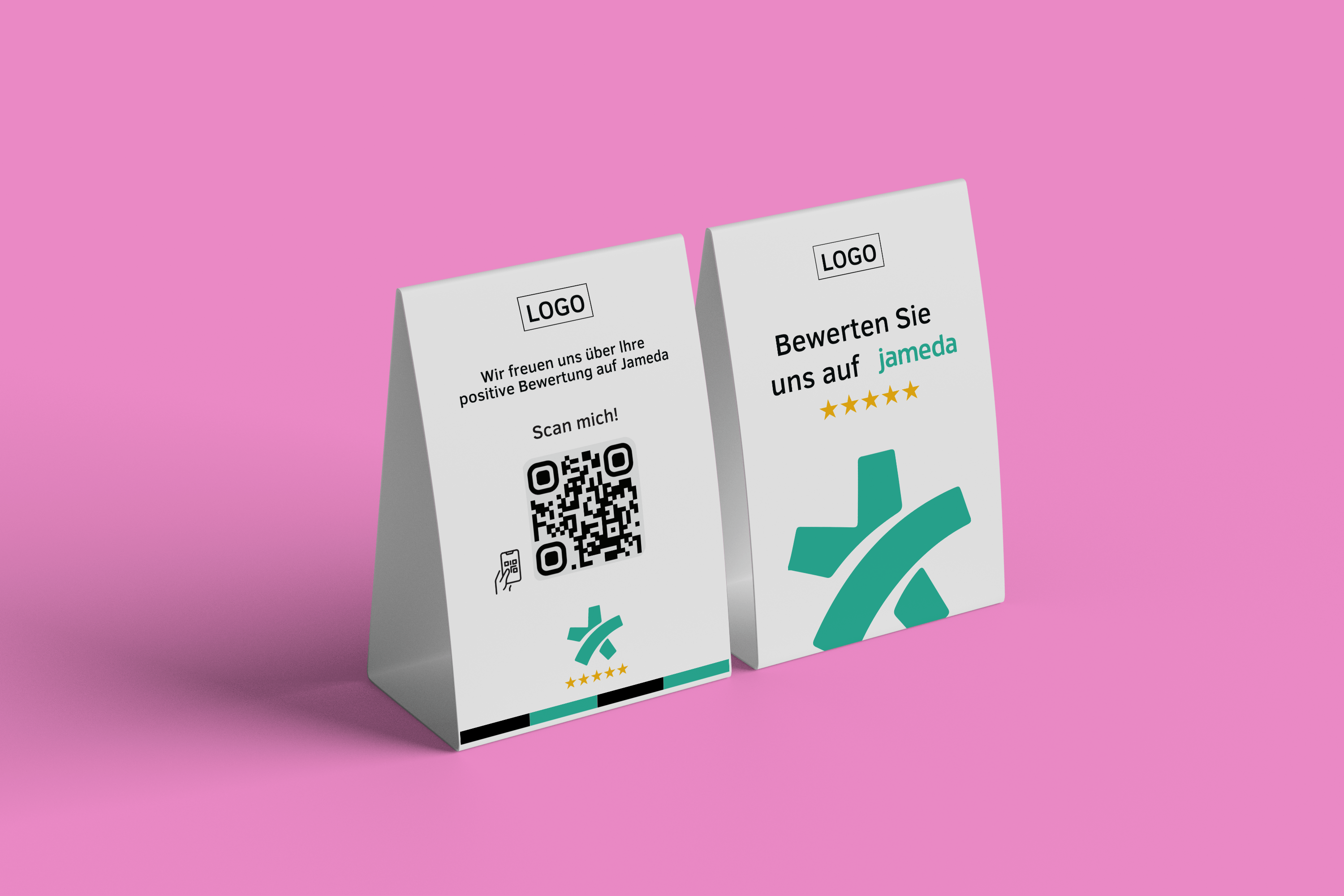 Tischaufsteller Bewerten Sie uns auf Jameda - Color - ReviewMe