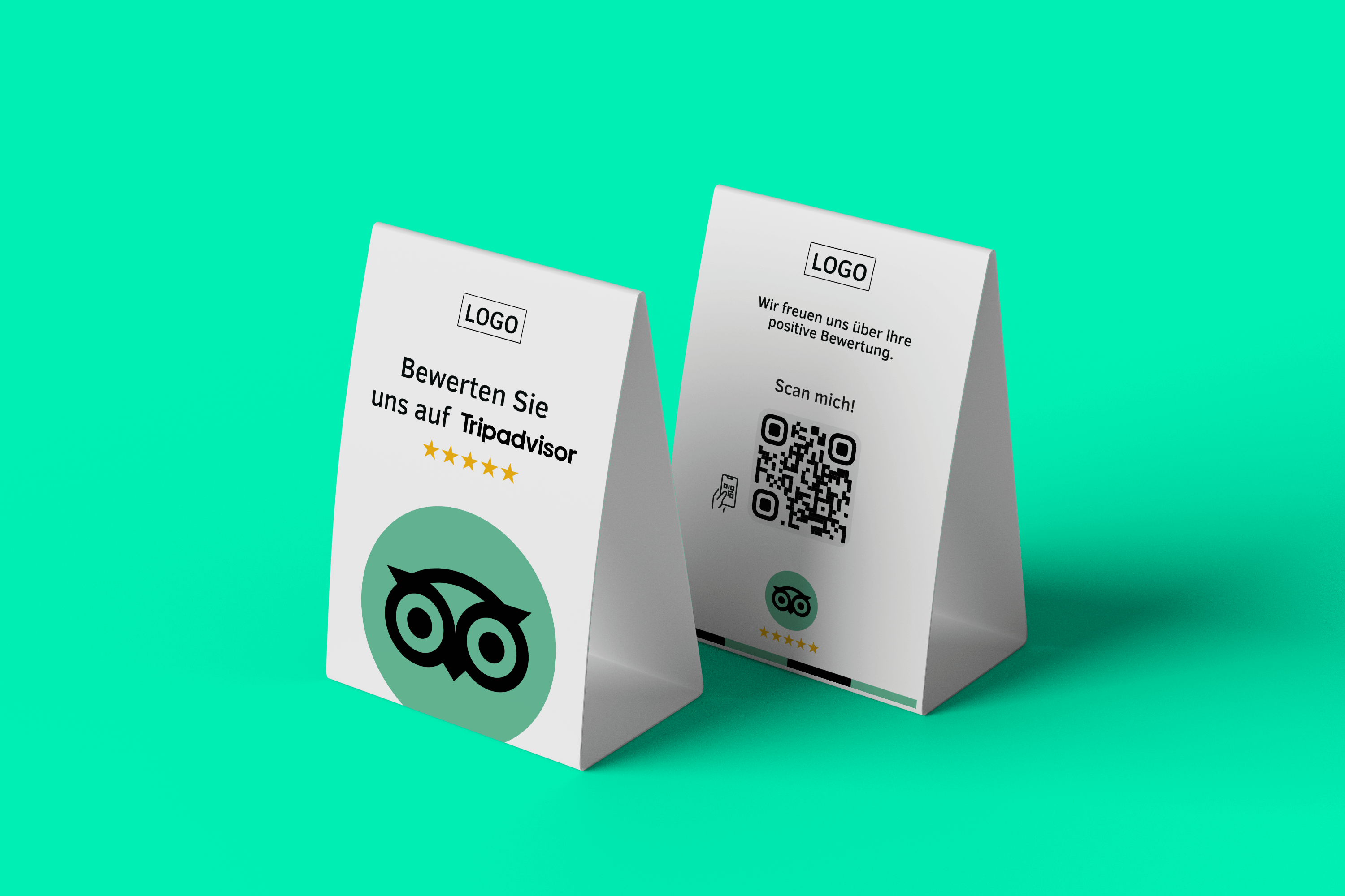 Tischaufsteller Bewerten Sie uns auf Tripadvisor - Colorful - ReviewMe