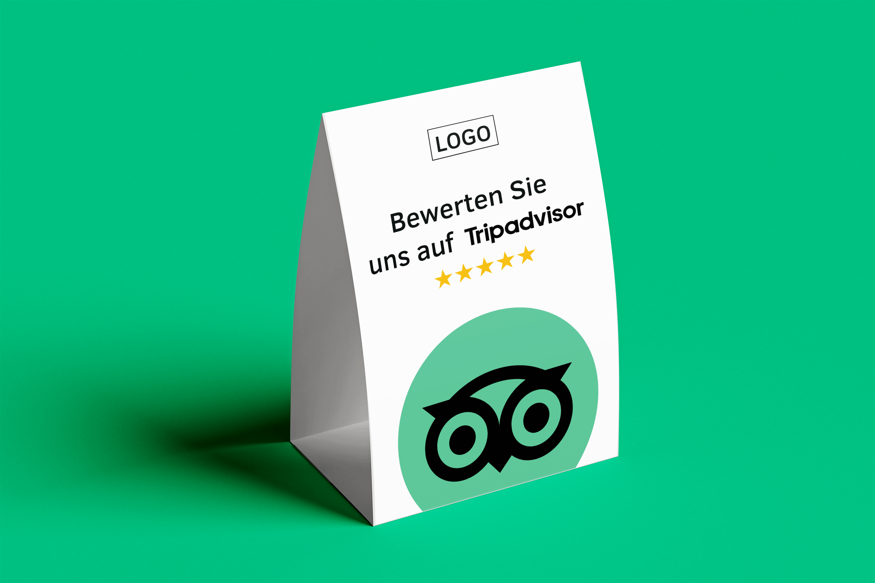 Tischaufsteller Bewerten Sie uns auf Tripadvisor - Colorful - ReviewMe