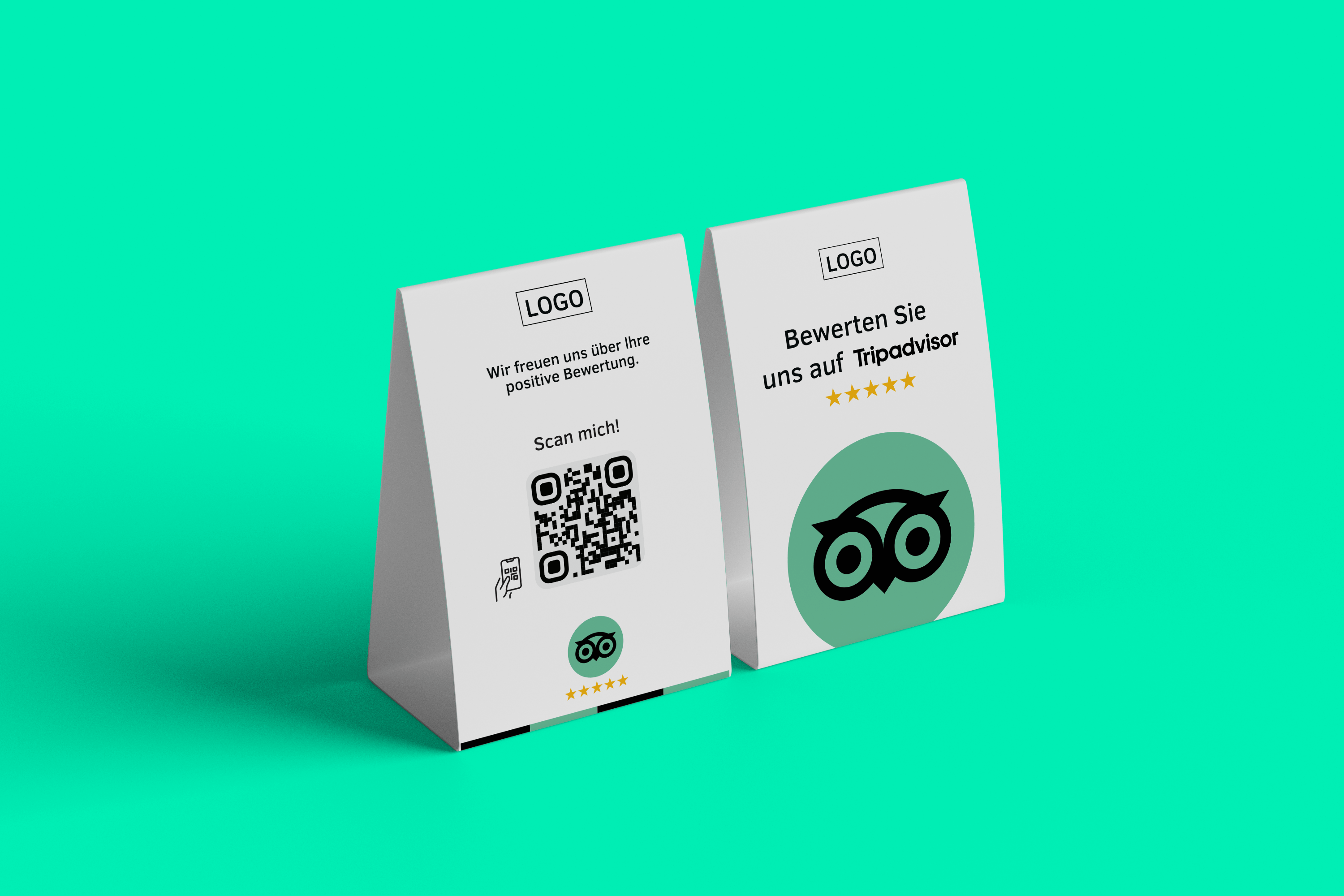 Tischaufsteller Bewerten Sie uns auf Tripadvisor - Colorful - ReviewMe