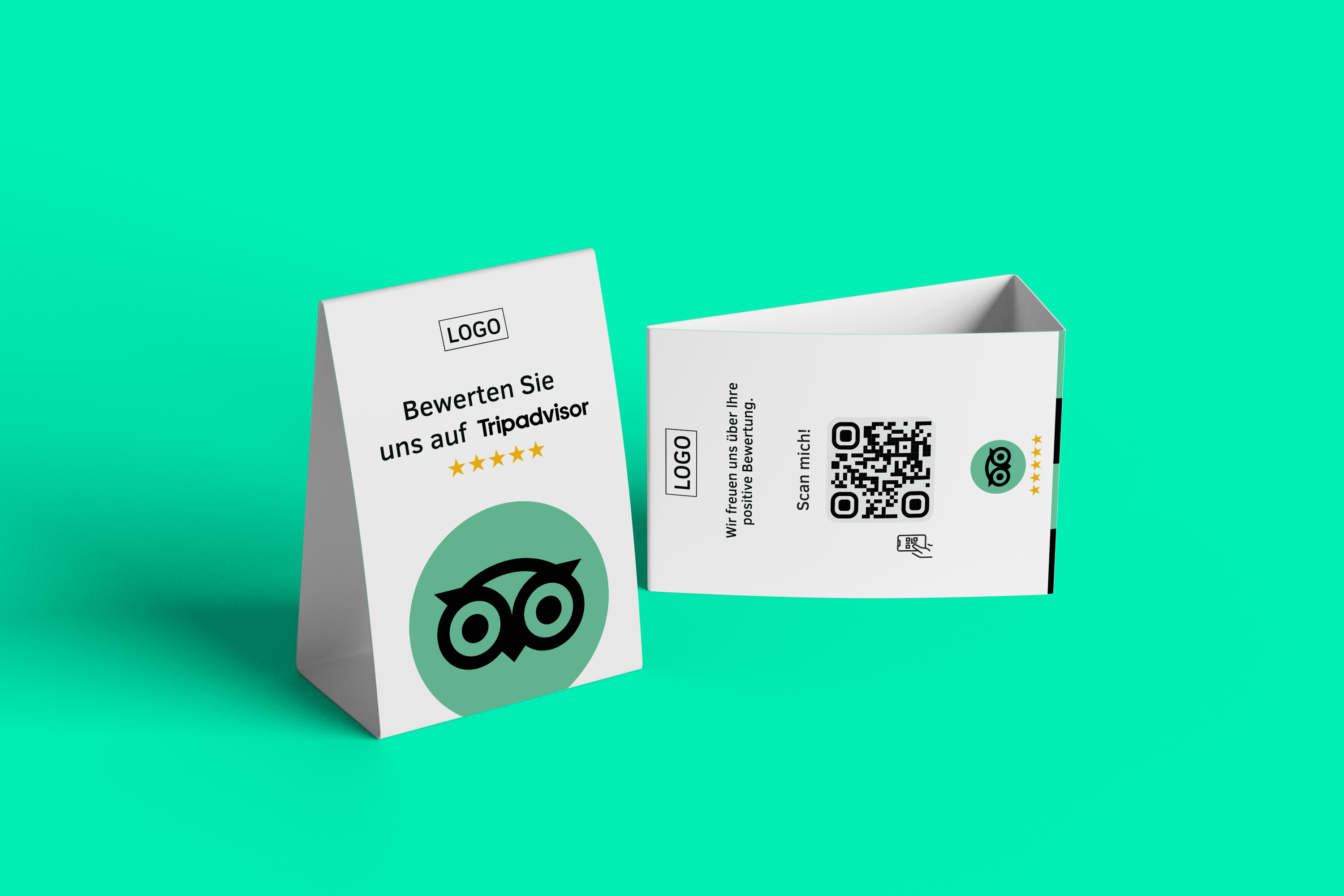 Tischaufsteller Bewerten Sie uns auf Tripadvisor - Colorful - ReviewMe