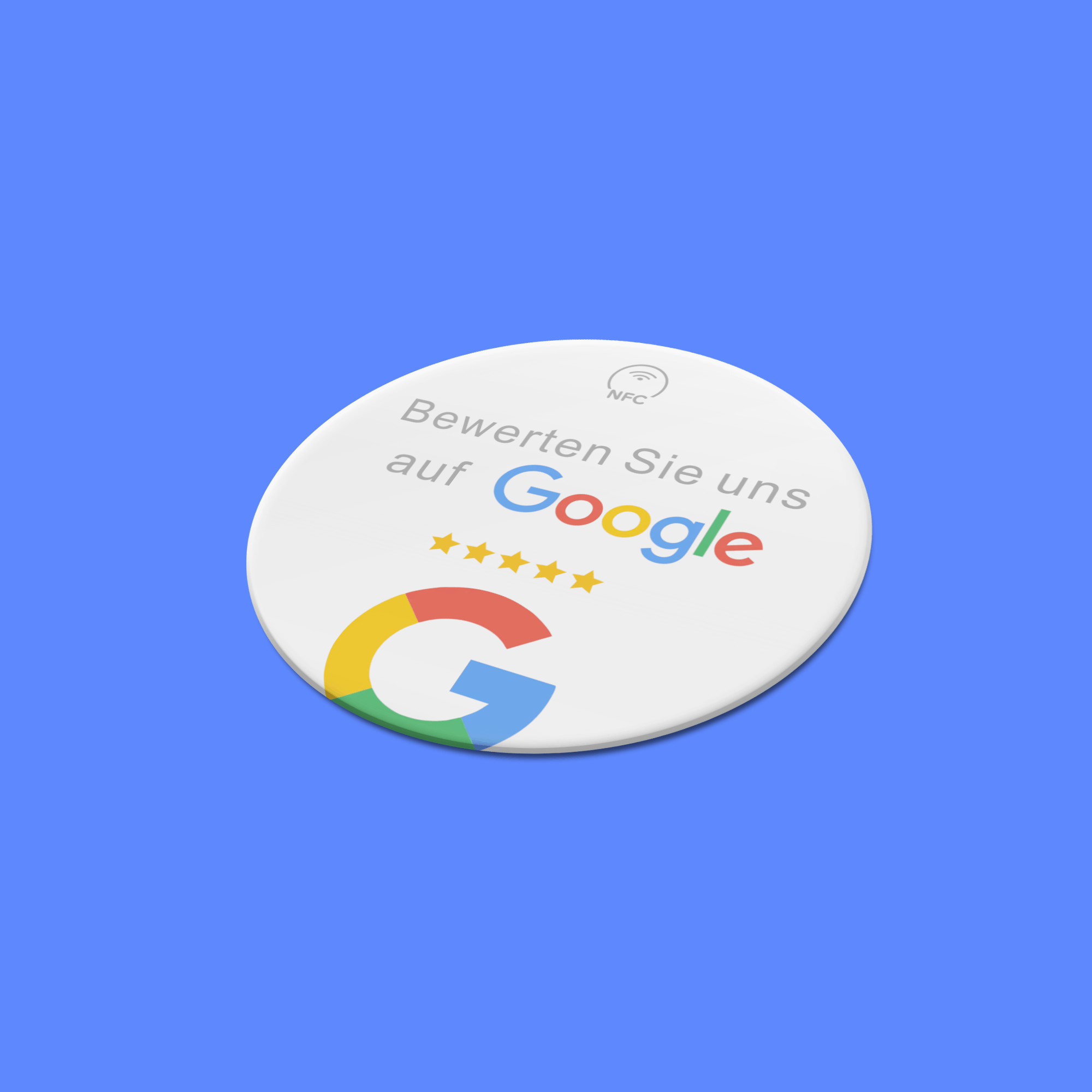 NFC-Tag für Google Bewertungen Weiß Rund - ReviewMe