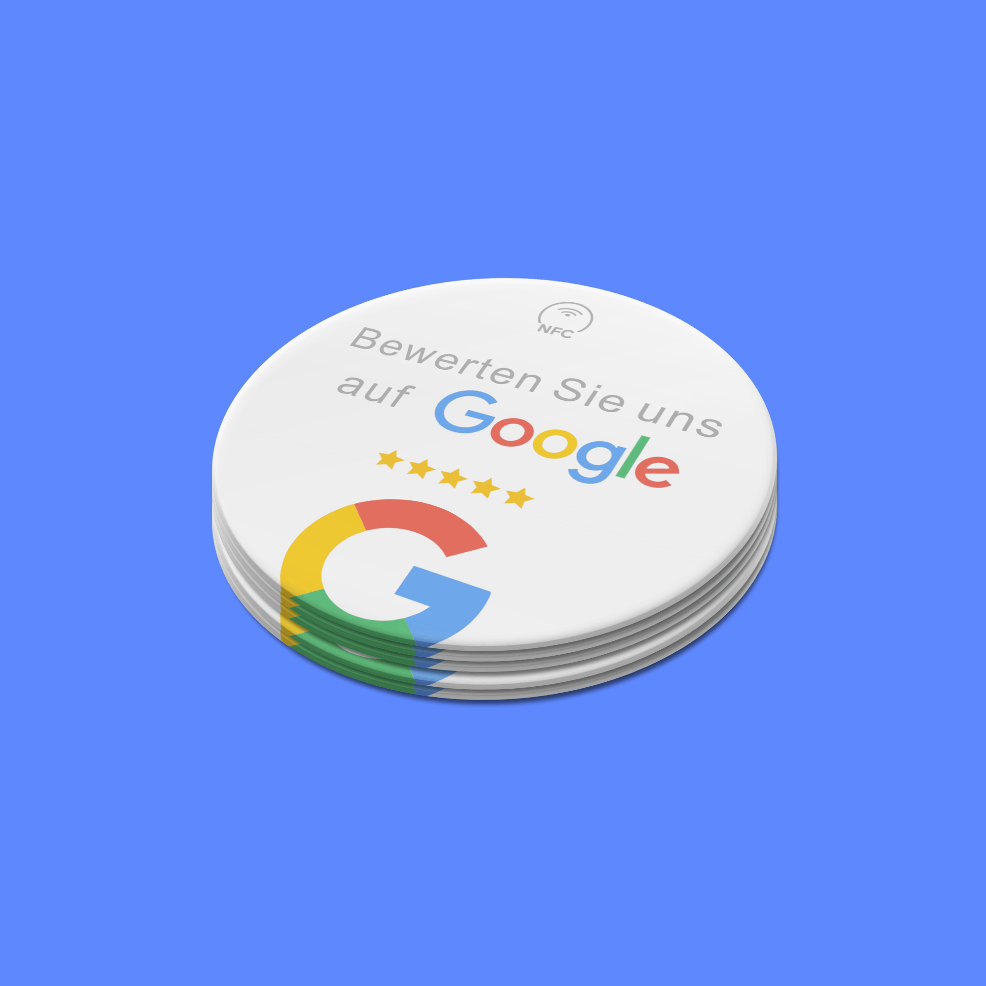 NFC-Tag für Google Bewertungen Weiß Rund - ReviewMe