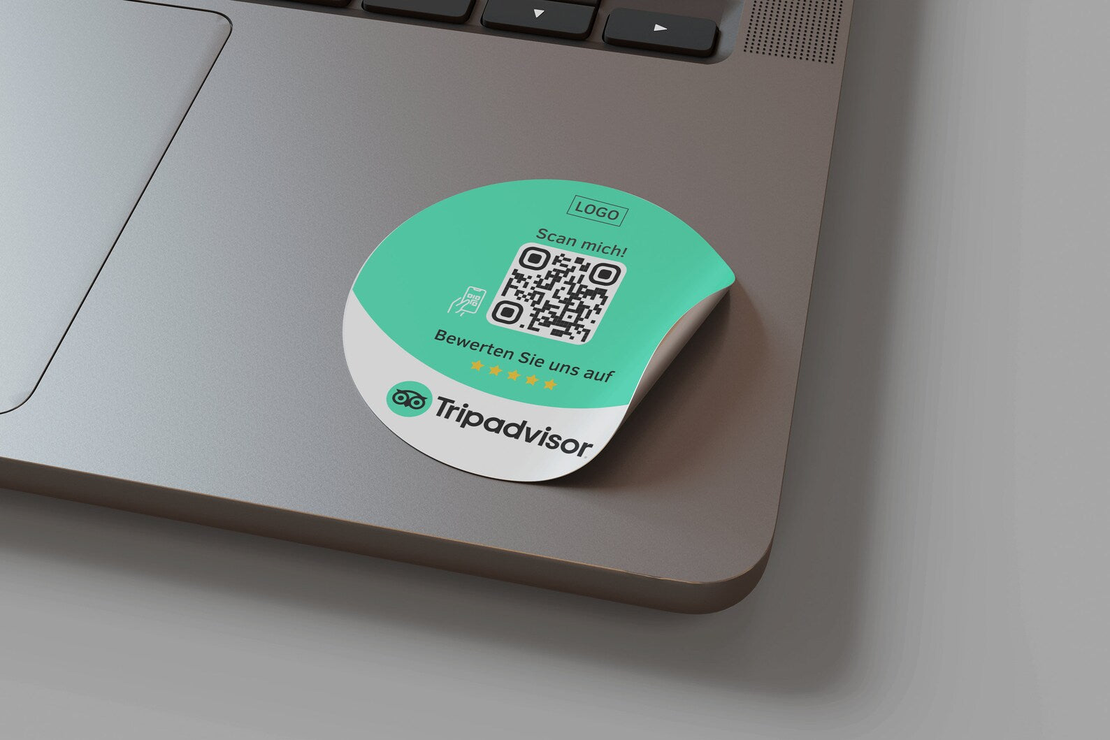 Tripadvisor Bewertung QR-Code Sticker - Personalisierte Etiketten auf Rolle 1 - ReviewMe