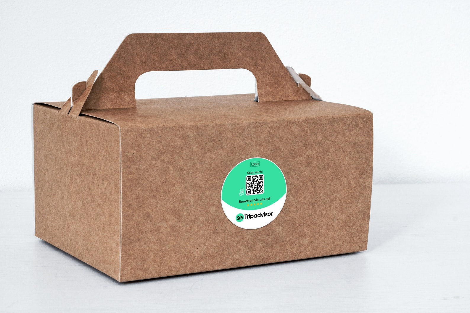 Tripadvisor Bewertung QR-Code Sticker - Personalisierte Etiketten auf Rolle 1 - ReviewMe