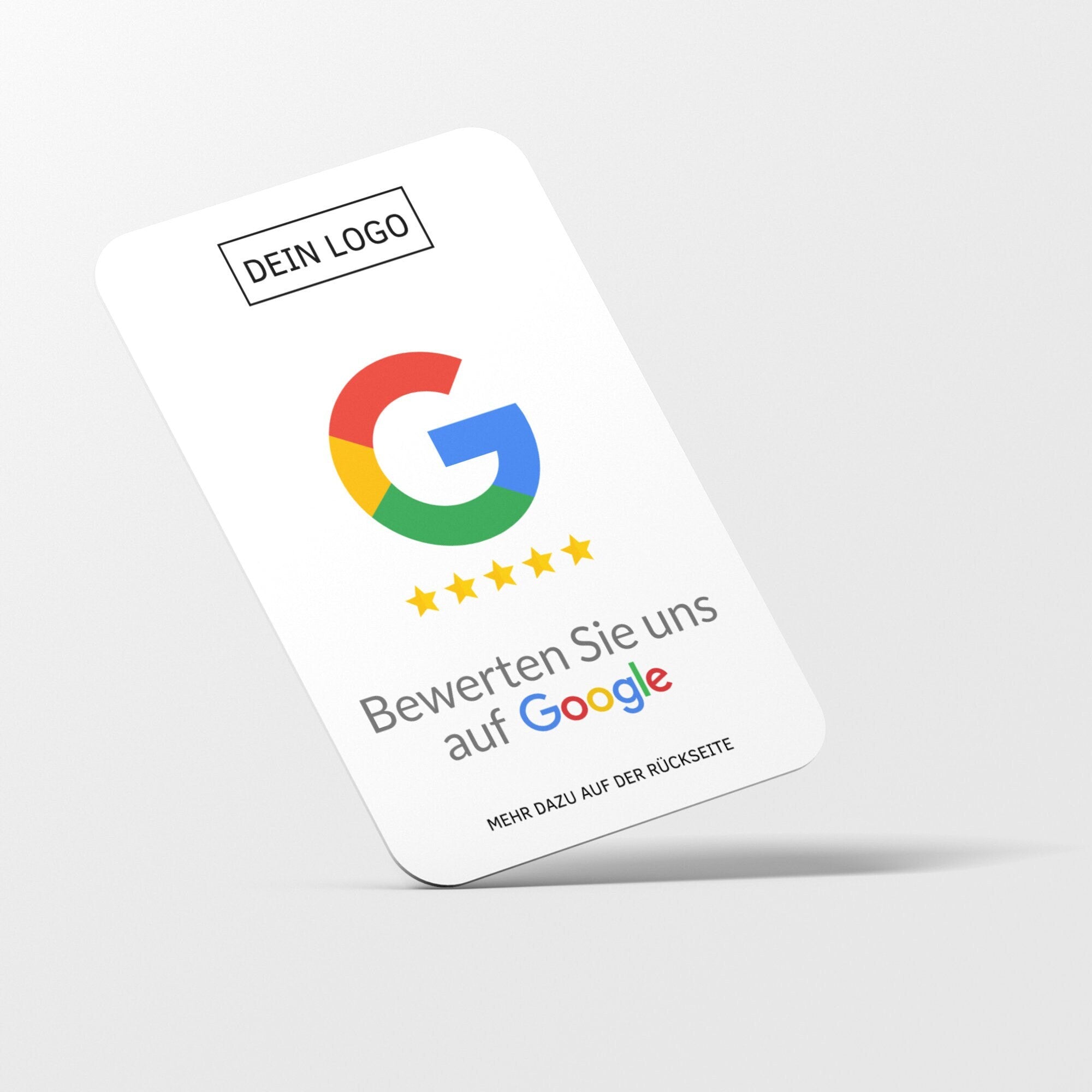 Bewertungskarten mit Logo für Google Bewertung mit QR-Code - ReviewMe