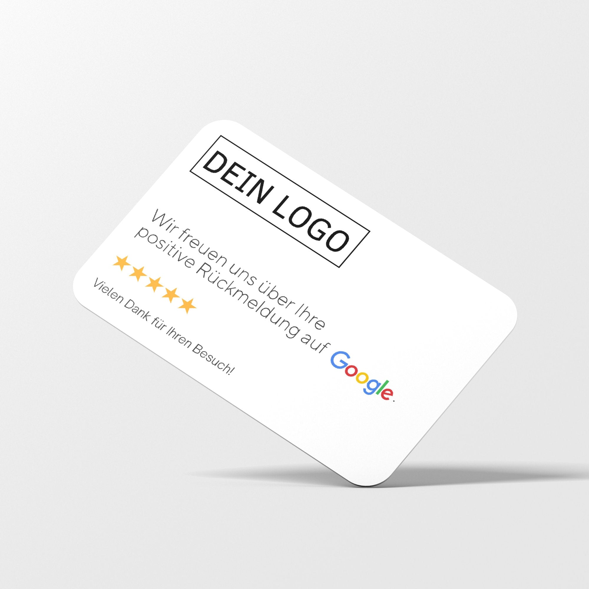 Bewertungskarten mit Logo für Google Bewertung mit QR-Code - ReviewMe