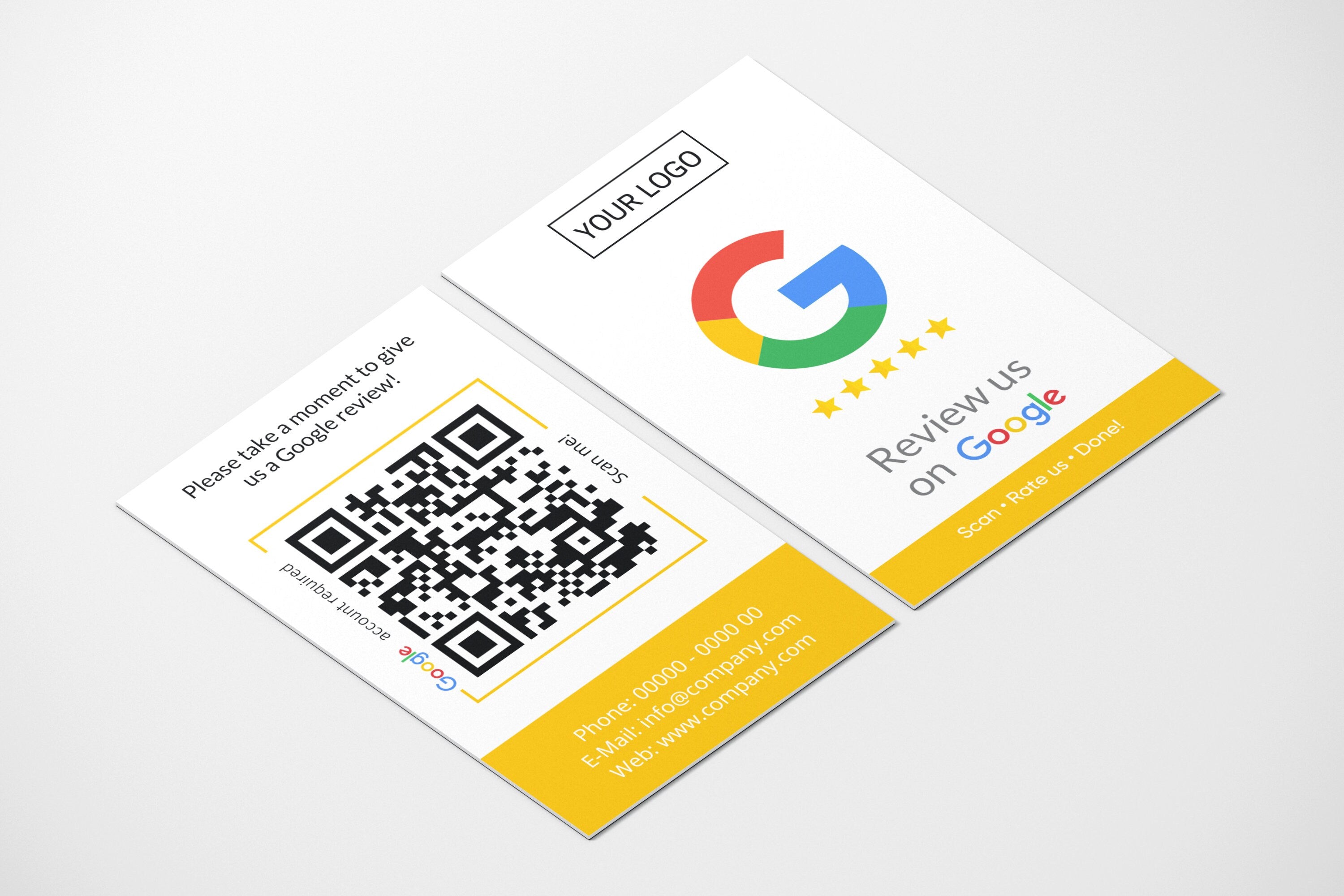 English Version - Google Review Cards - ReviewMe
