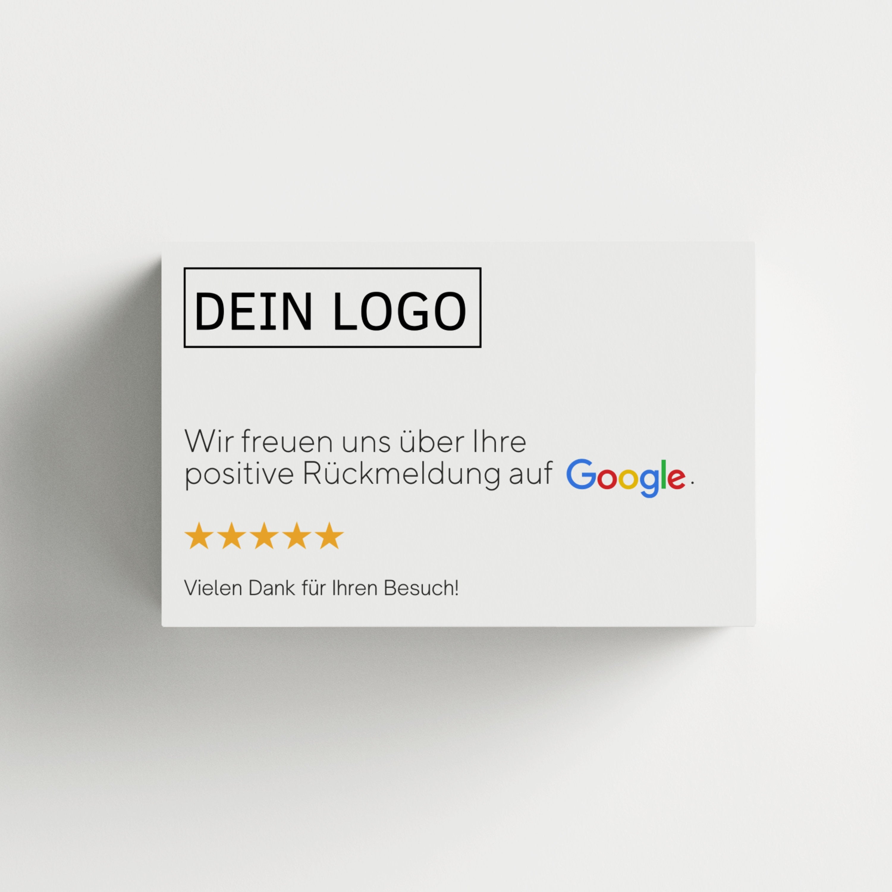 Türkis Google Bewertungskarten Visitenkarte mit QR-Code und Logo | Dankeskarten | Business - ReviewMe