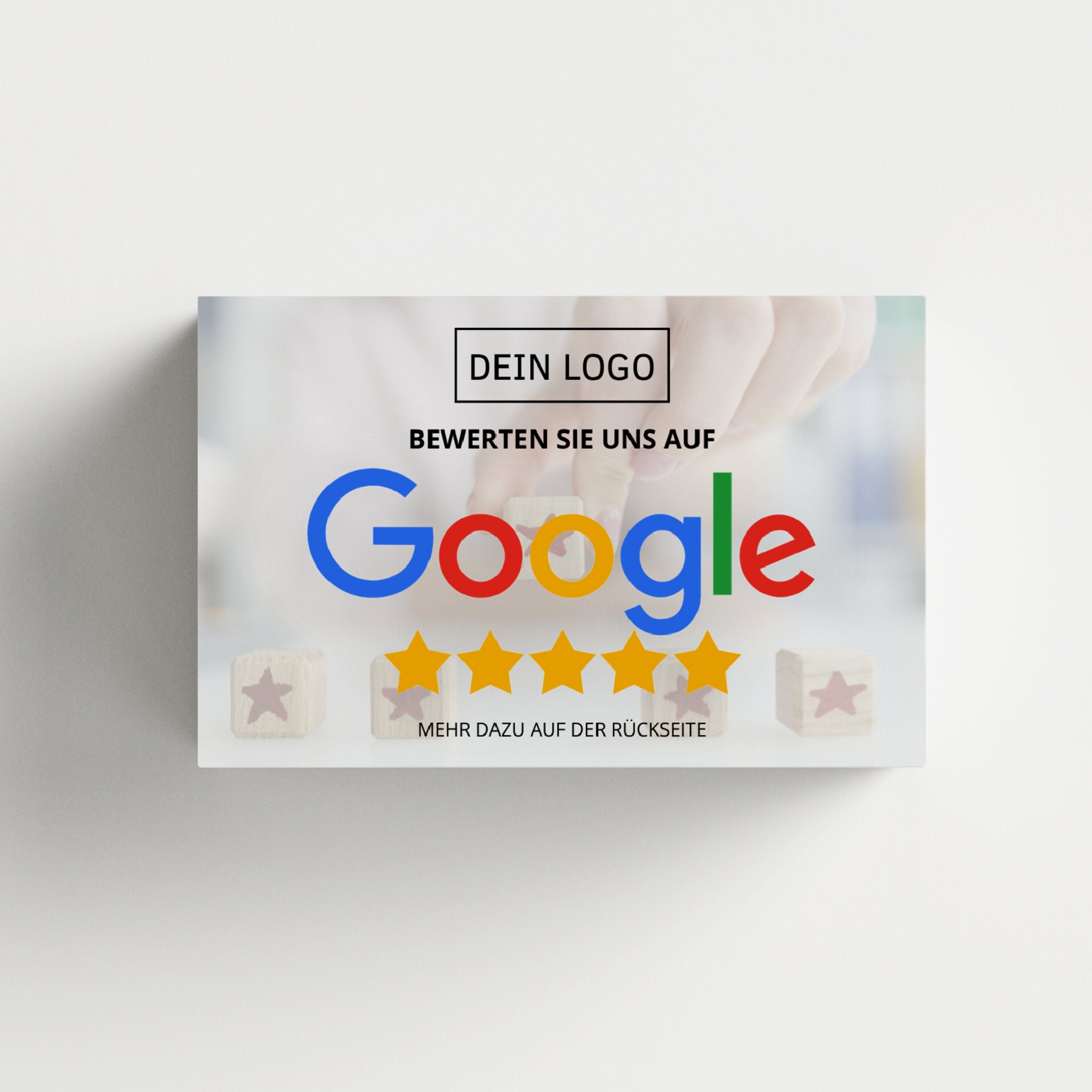 Bewertungskarten für Google mit QR-Code Grau/Orange - ReviewMe