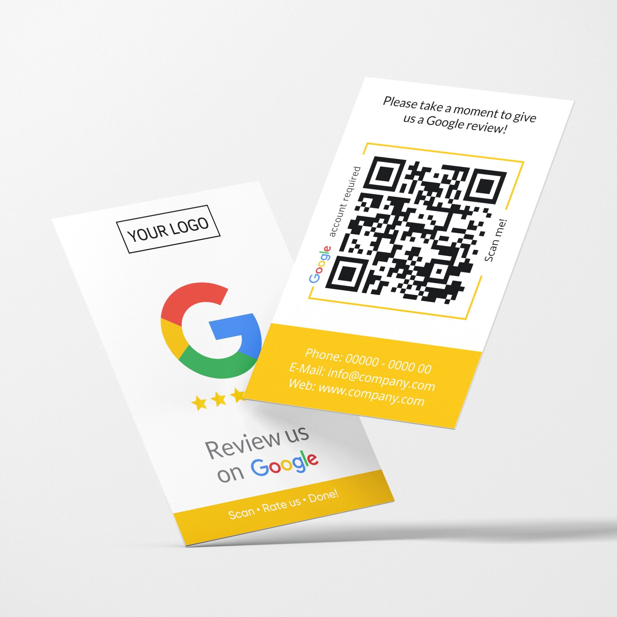 English Version - Google Review Cards - ReviewMe