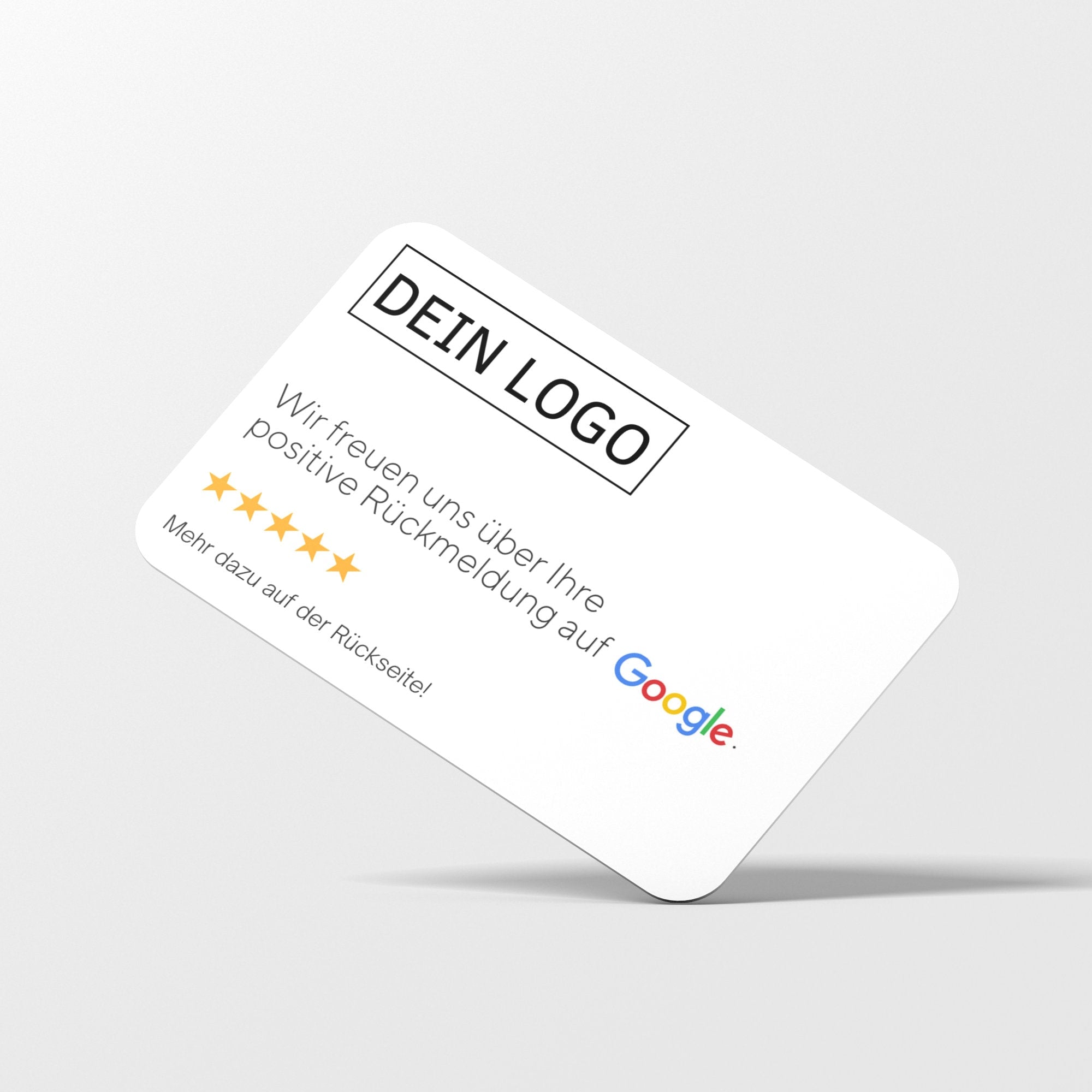 Bewertungskarten für Google Bewertung mit QR-Code Blau Modern - ReviewMe