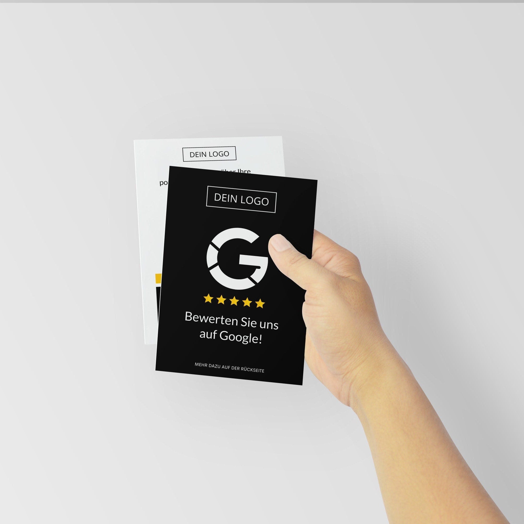 Flyer Google Bewertungskarten - Schwarz - ReviewMe