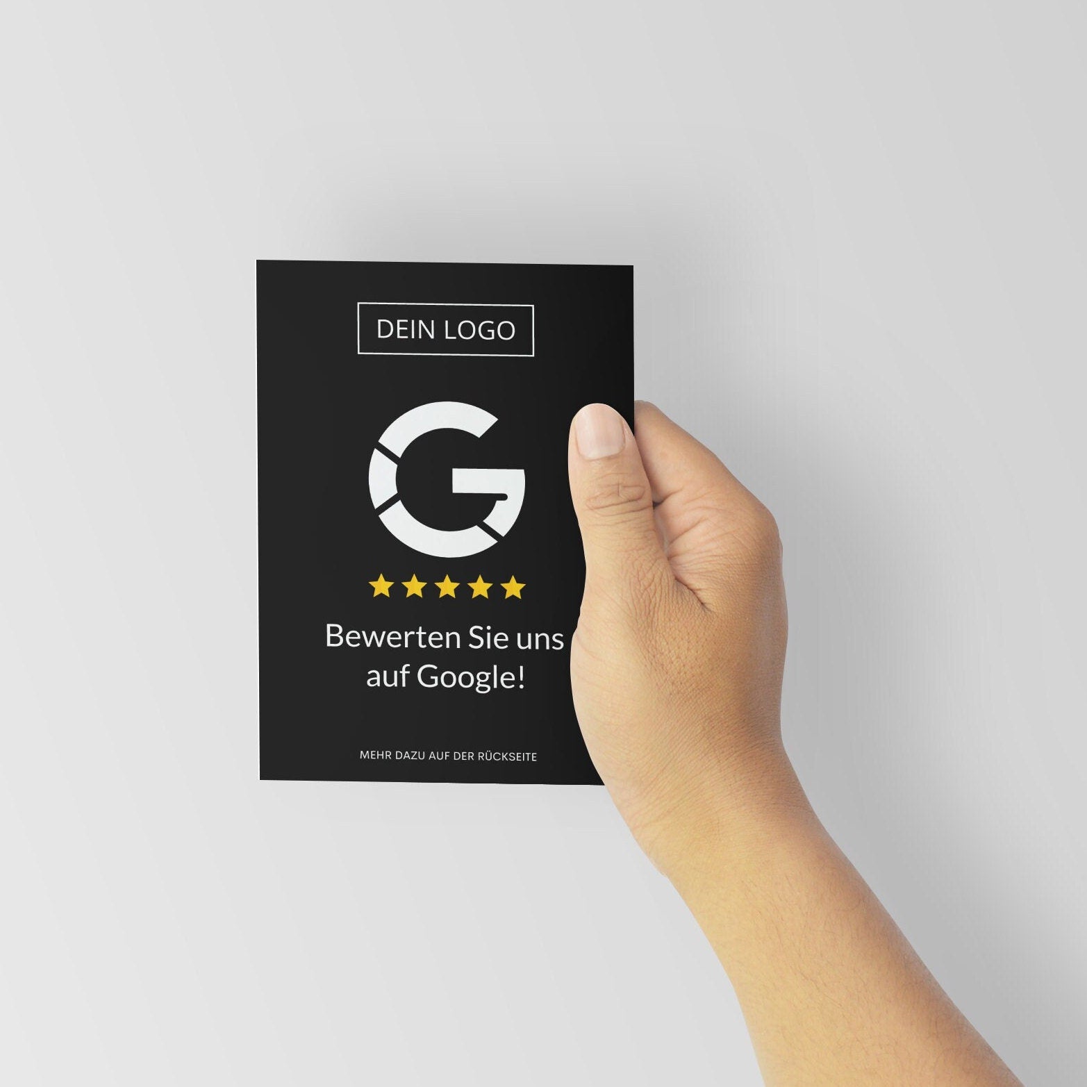 Flyer Google Bewertungskarten - Schwarz - ReviewMe