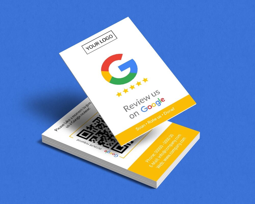 English Version - Google Review Cards - ReviewMe