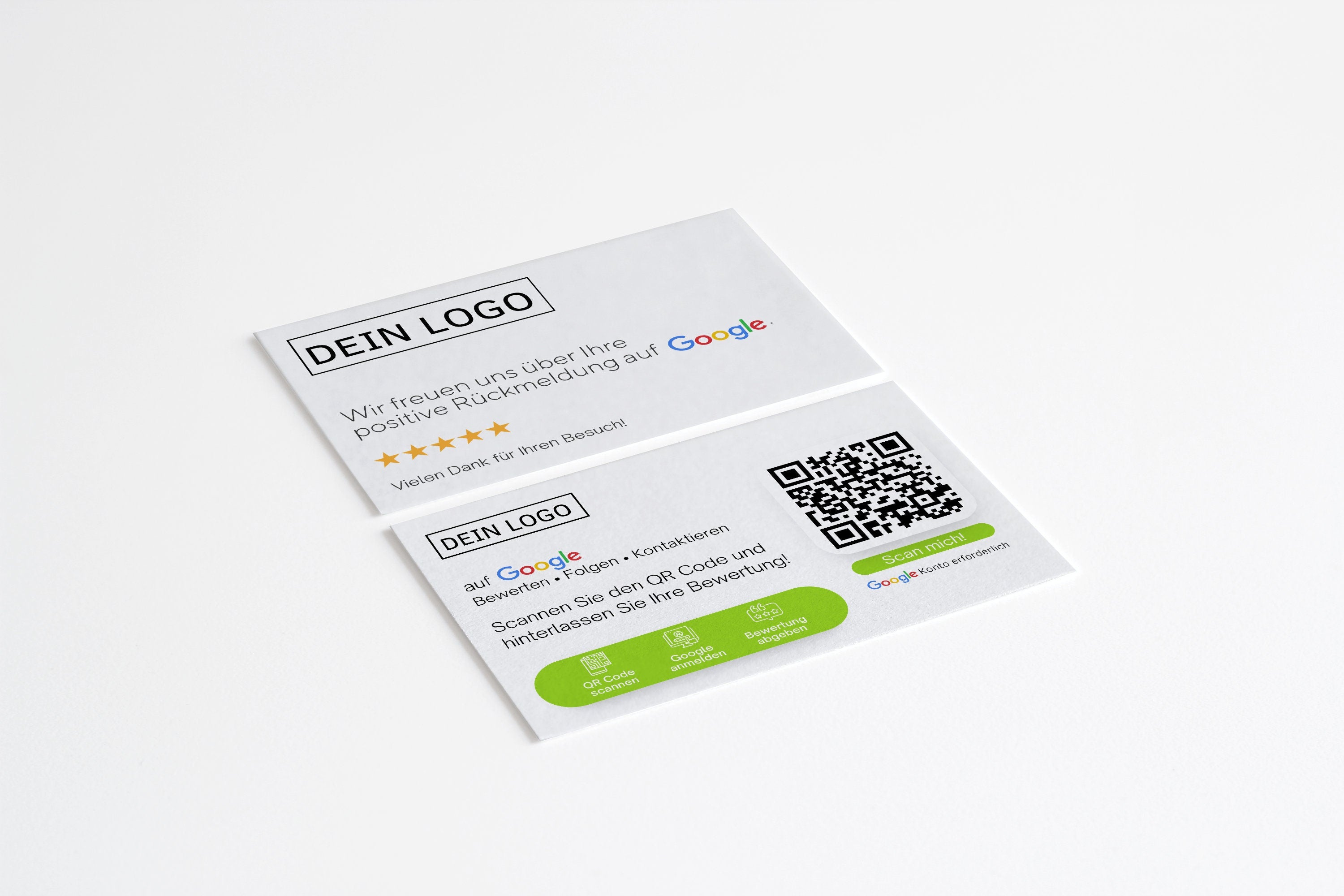 Bewertungskarten für Google mit QR-Code Icon Style - ReviewMe