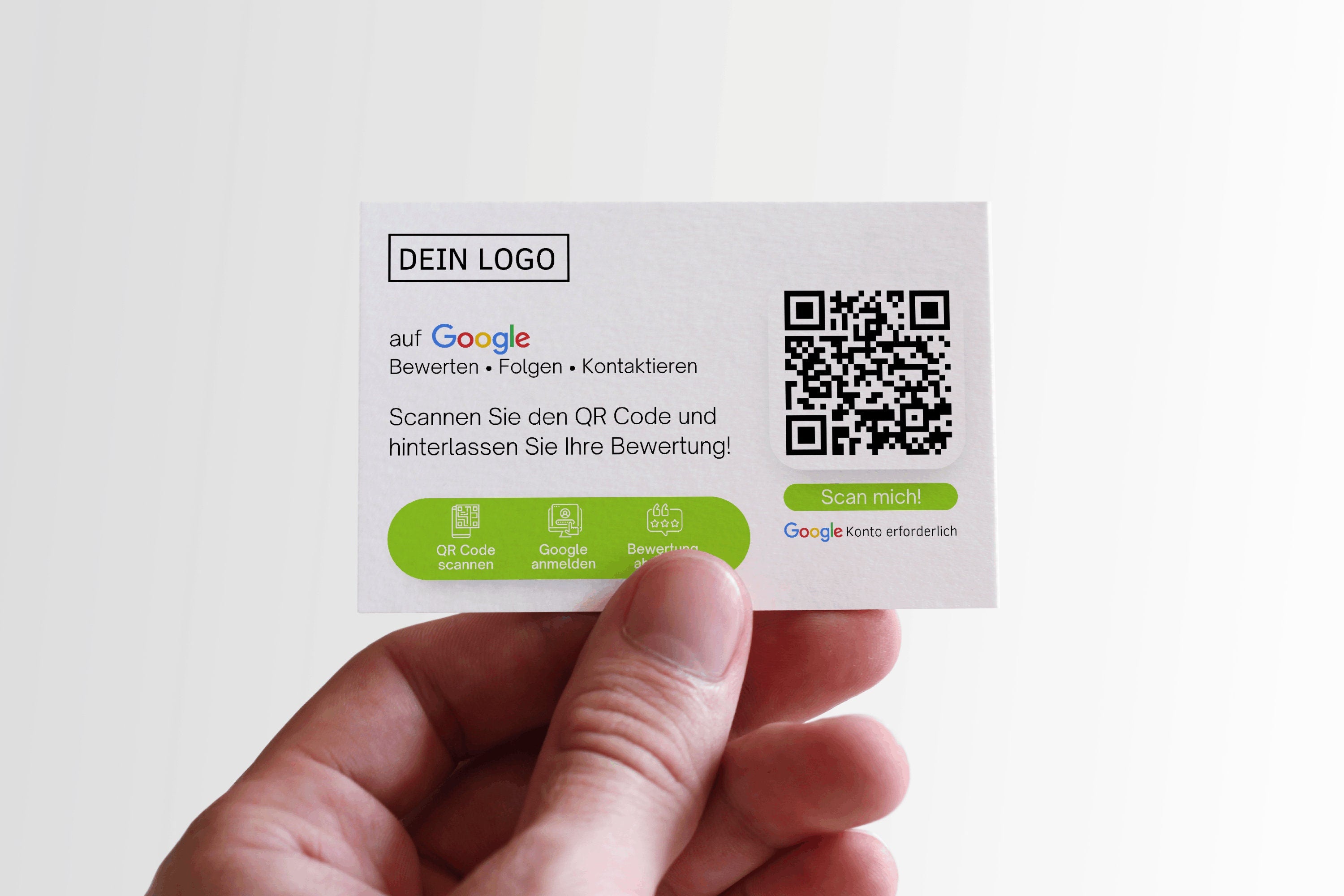 Bewertungskarten für Google mit QR-Code Icon Style - ReviewMe