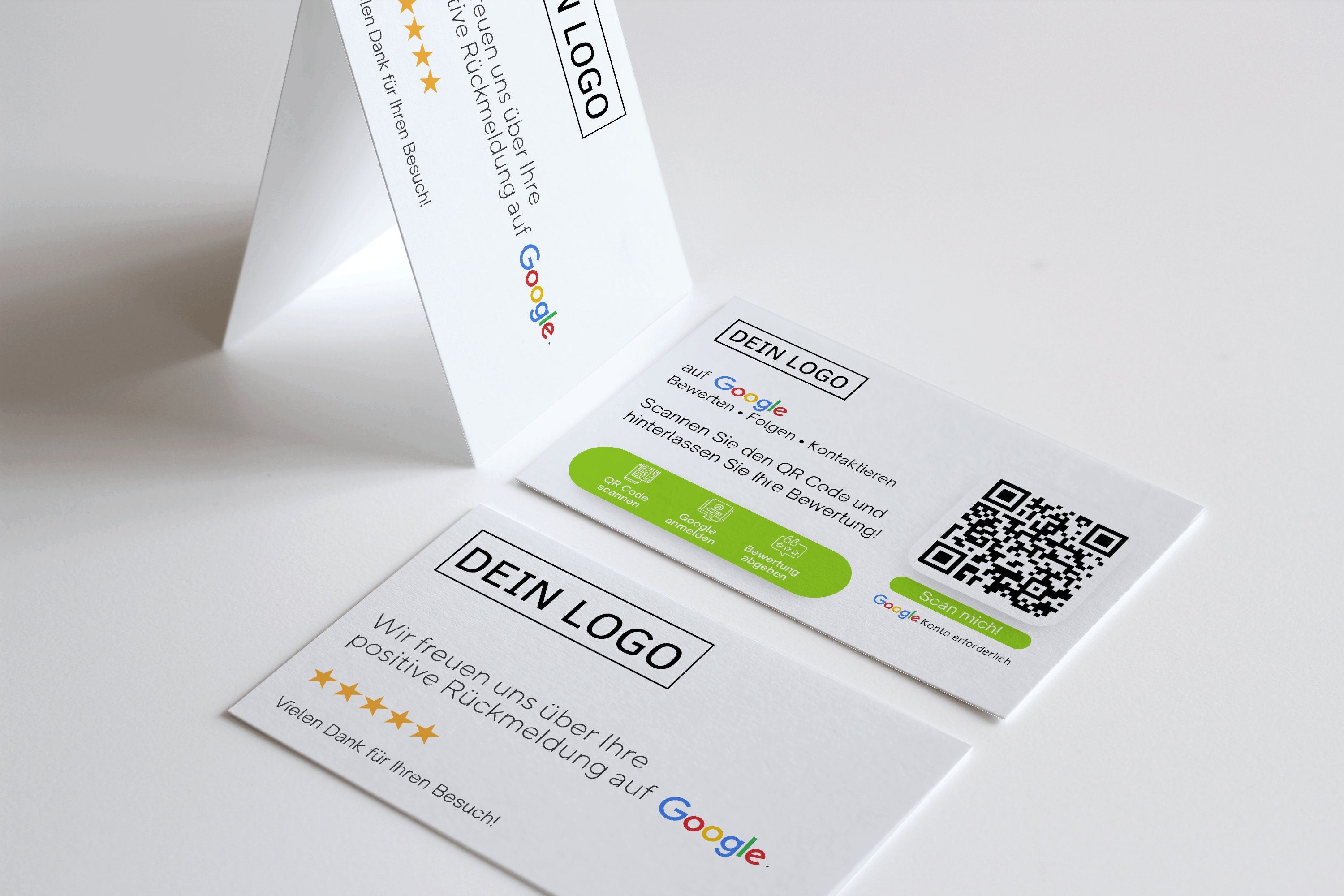 Bewertungskarten für Google mit QR-Code Icon Style - ReviewMe