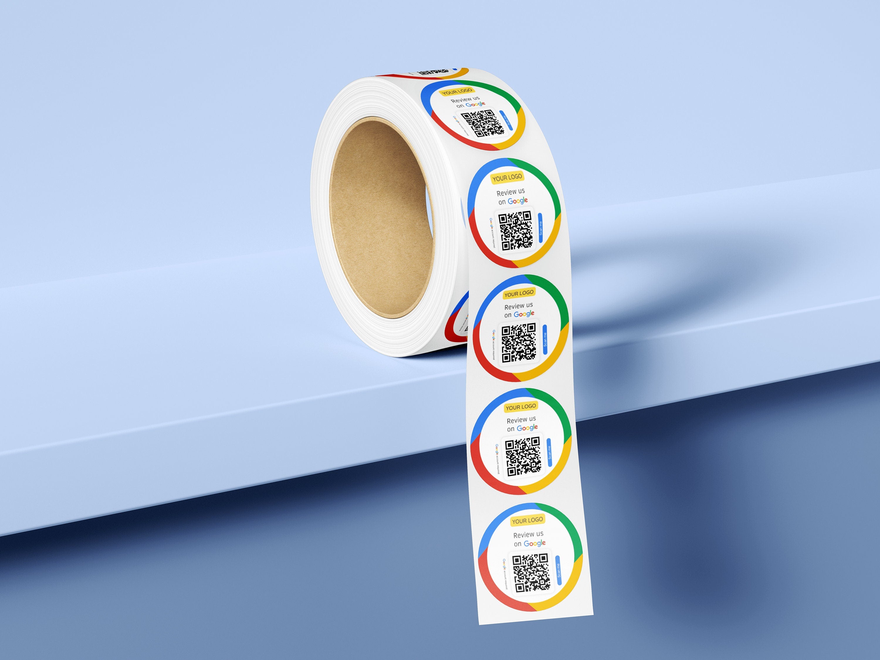 π¬π§ Englisch - Google Bewertung Logo QR-Code Sticker - ReviewMe