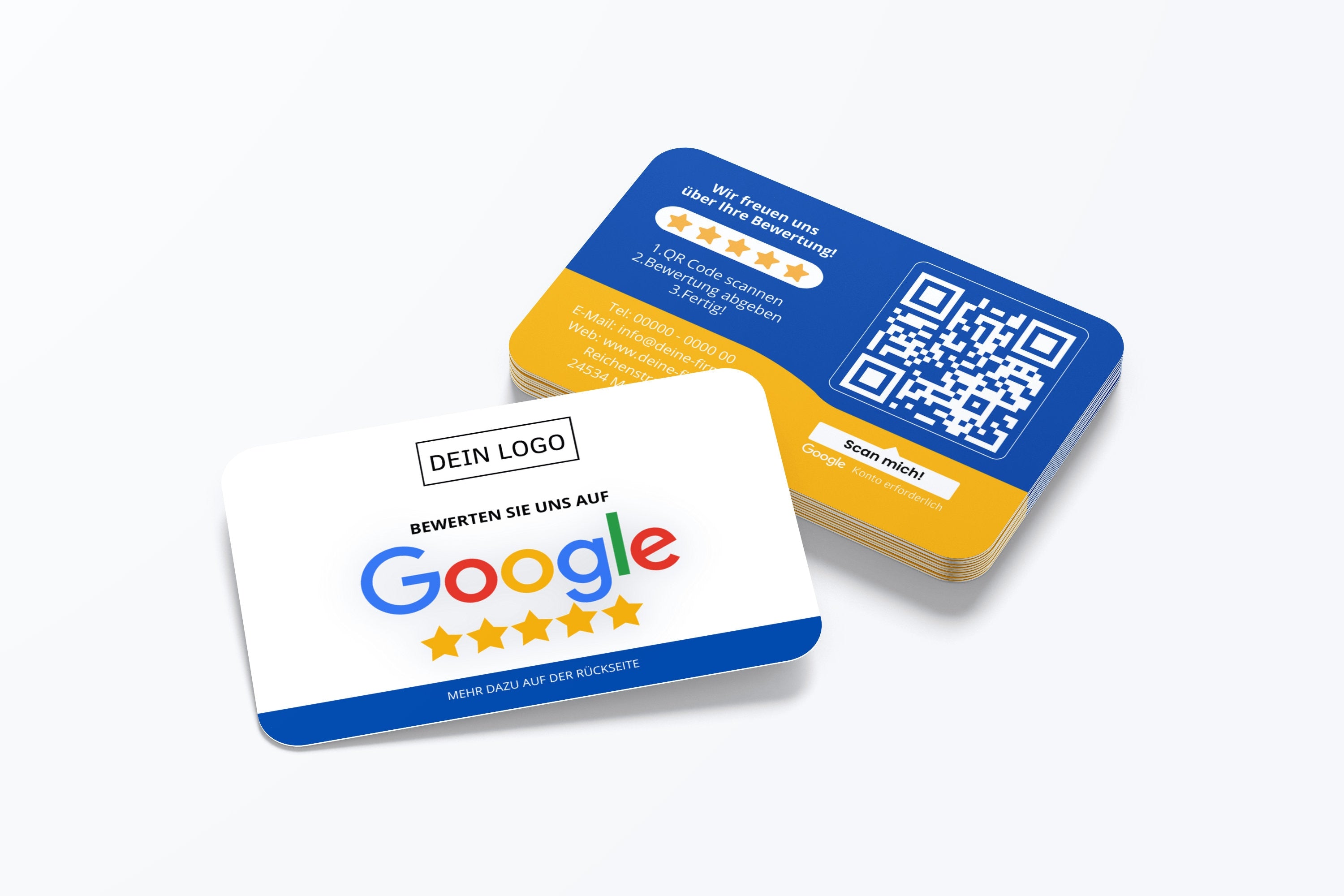 Bewertungskarten Visitenkarten QR Code Google Review, Feedback Karten - ReviewMe