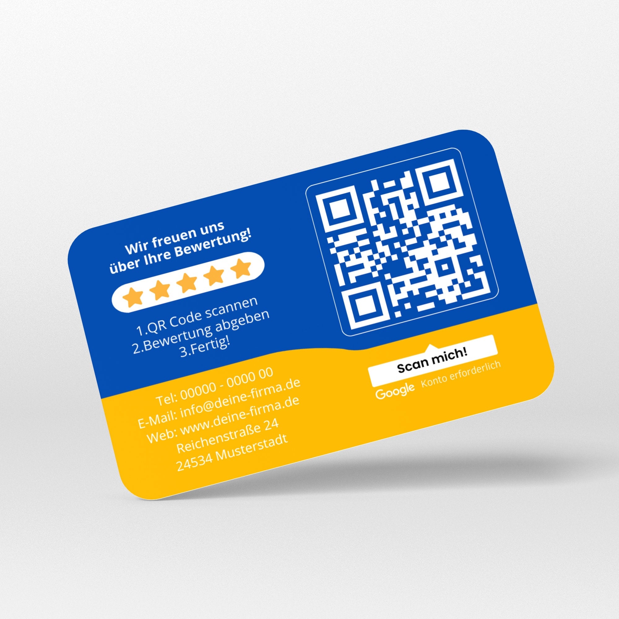 Bewertungskarten Visitenkarten QR Code Google Review, Feedback Karten - ReviewMe