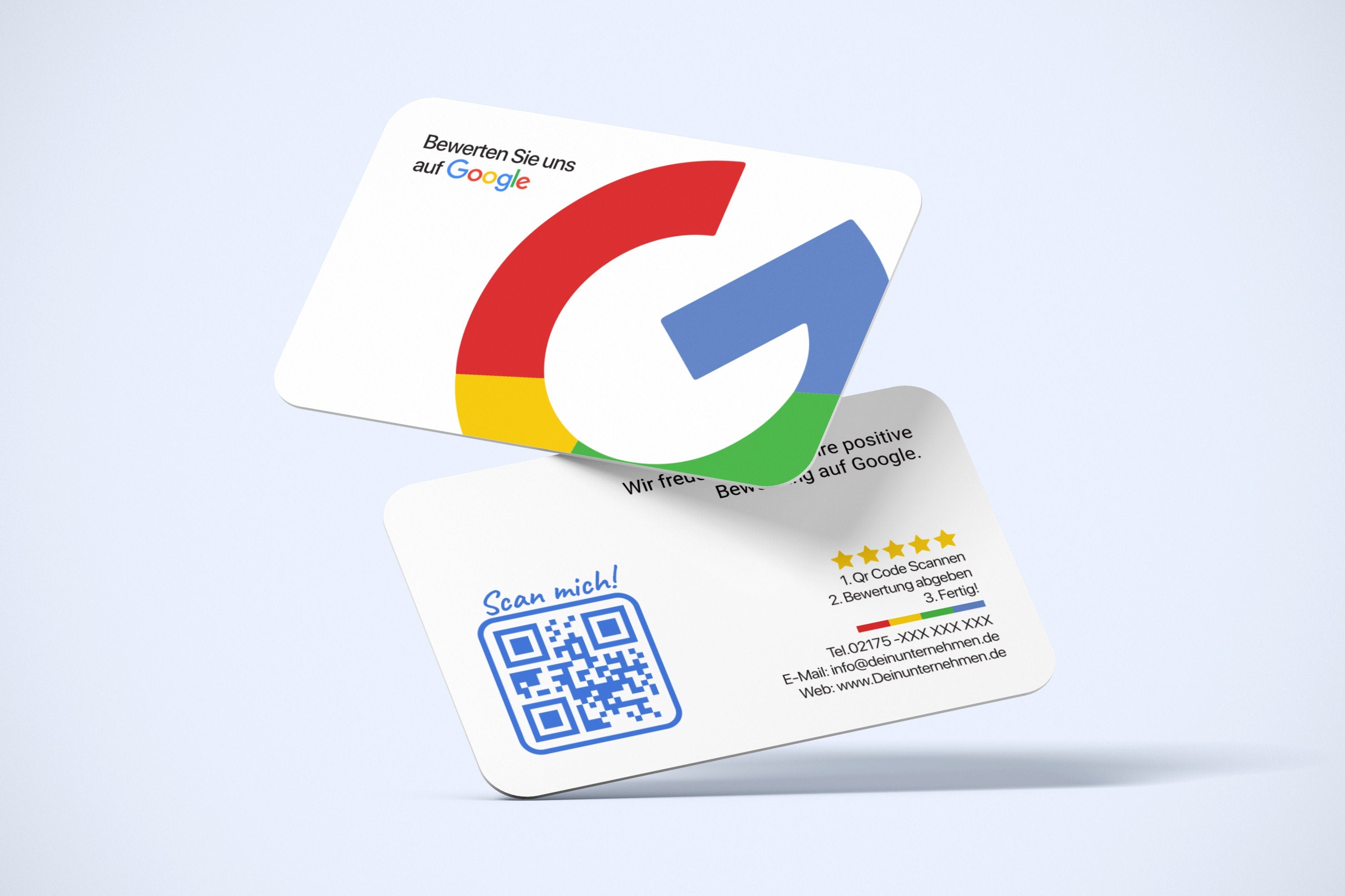 Bewerten Sie uns auf Google Visitenkarten - Modern - ReviewMe