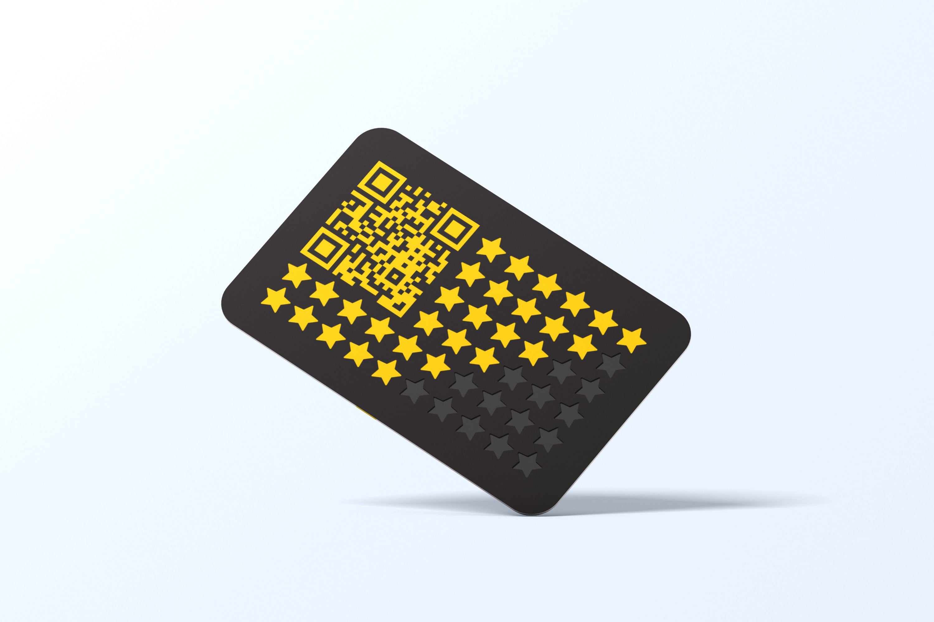 Google Bewertungskarten Schwarz mit QR-Code - ReviewMe