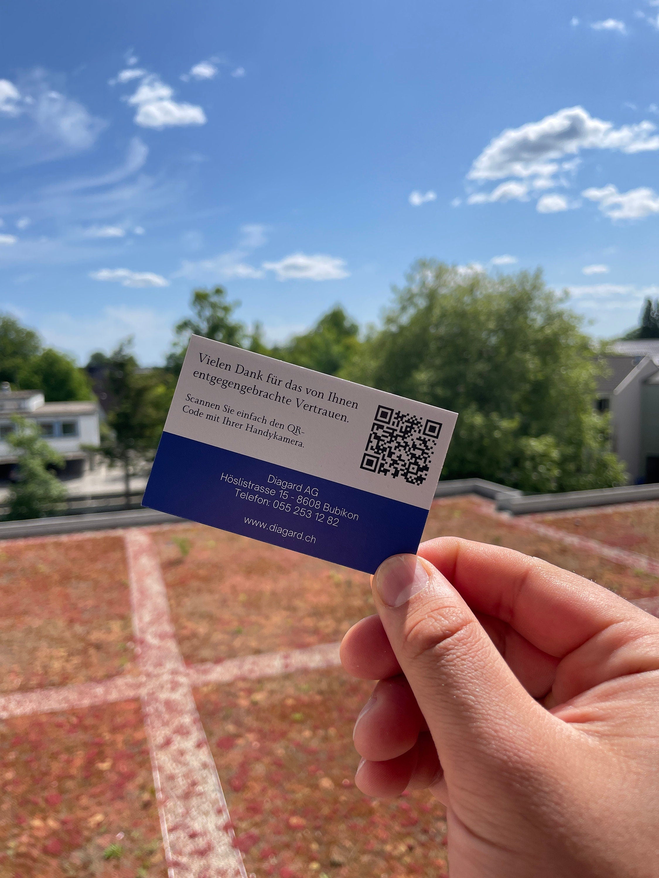 Visitenkarte für Google Bewertung mit QR-Code Bewertungskarten Klassisch | Dankeskarten - ReviewMe