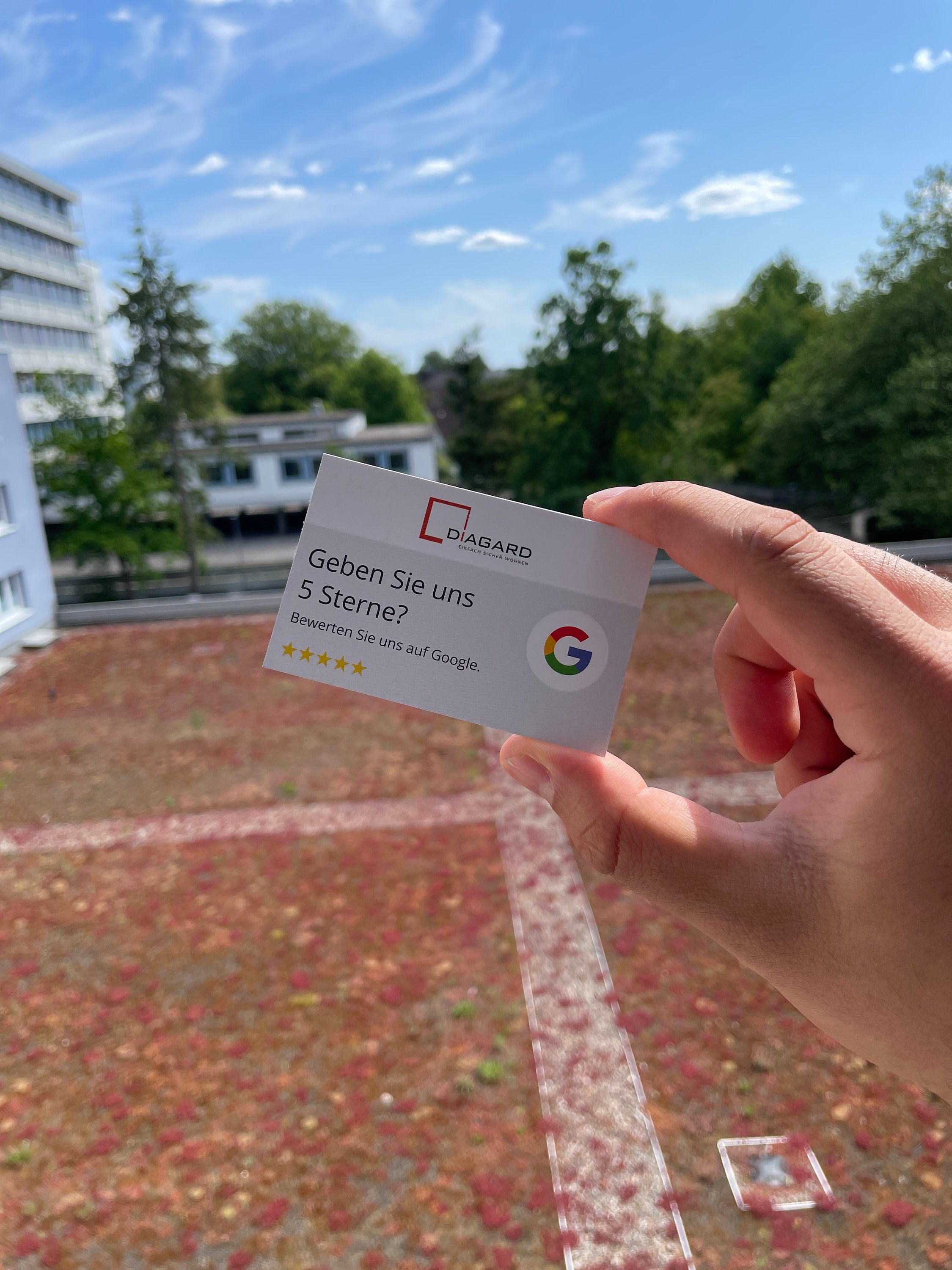 Visitenkarte für Google Bewertung mit QR-Code Bewertungskarten Klassisch | Dankeskarten - ReviewMe