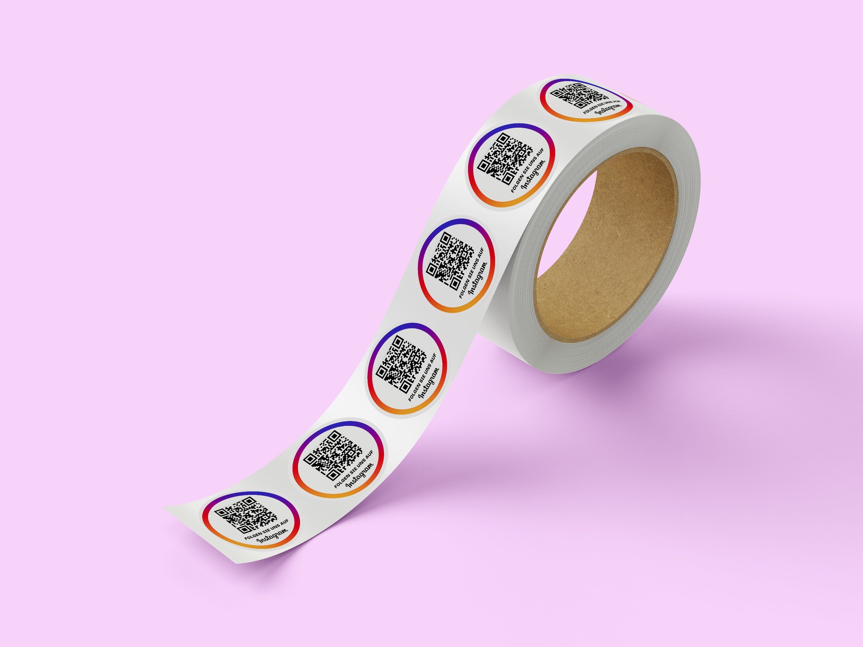 Instagram Follower QR-Code Sticker - Personalisierte Etiketten auf Rolle 3 - ReviewMe
