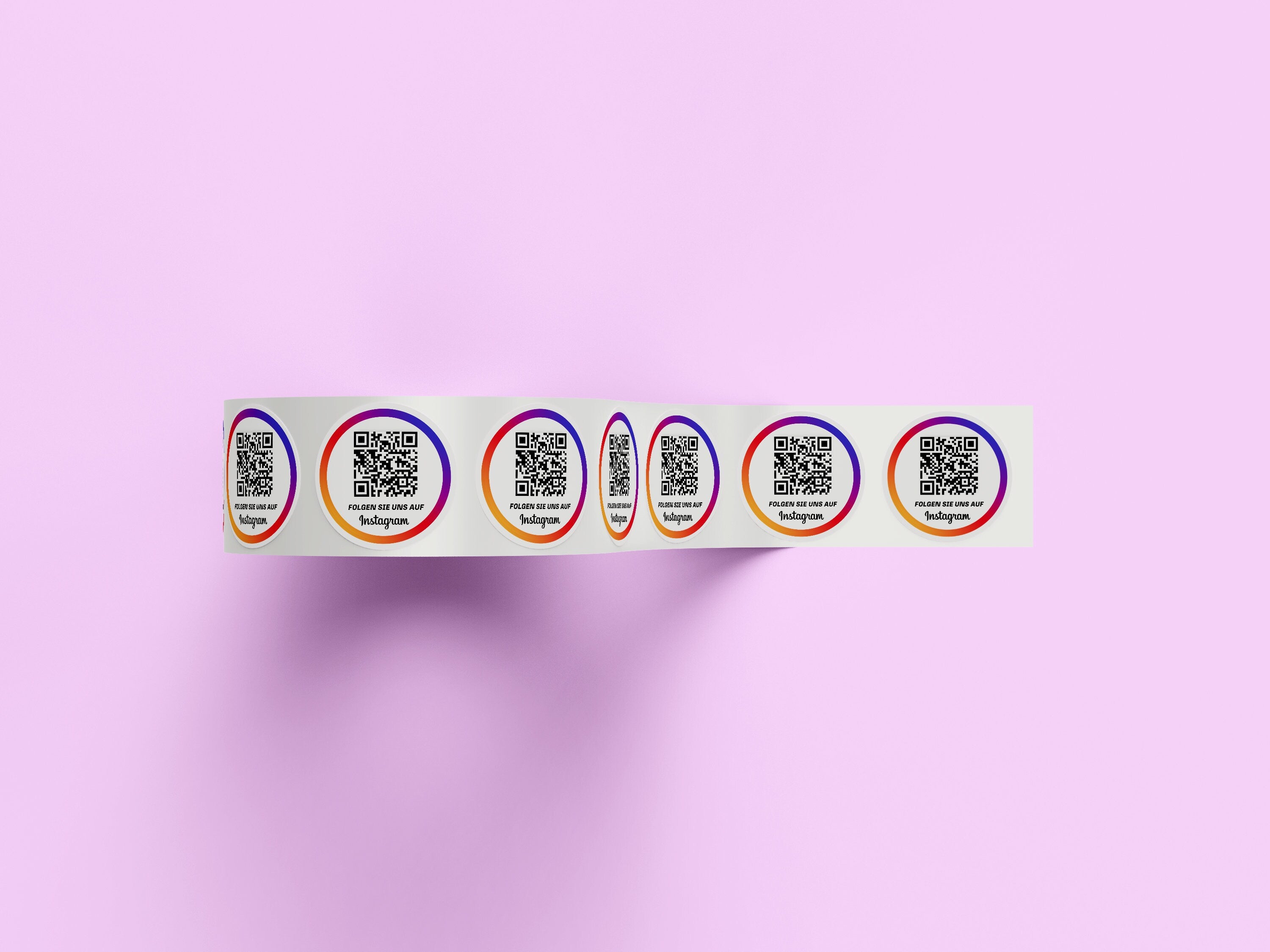 Instagram Follower QR-Code Sticker - Personalisierte Etiketten auf Rolle 3 - ReviewMe