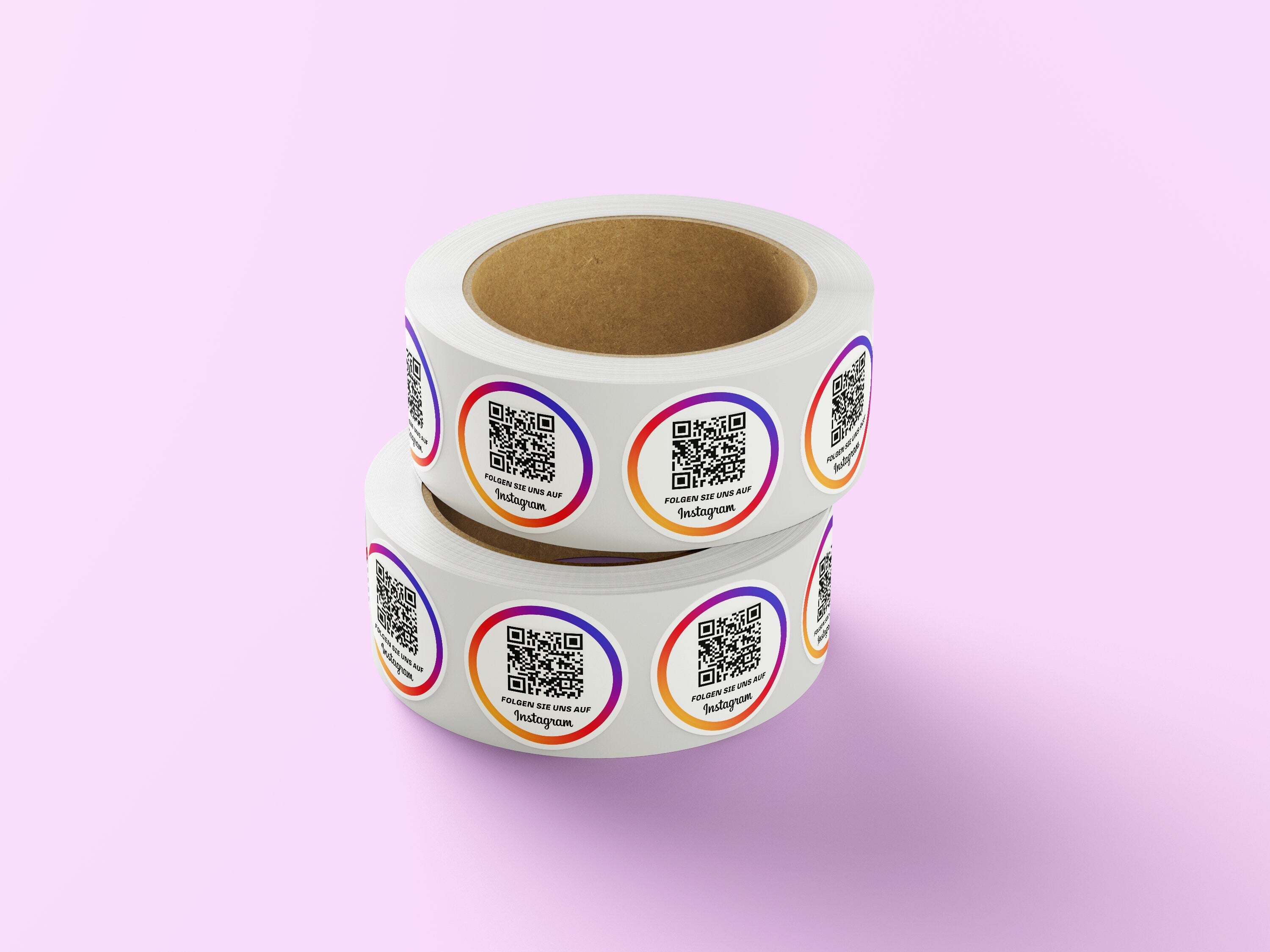 Instagram Follower QR-Code Sticker - Personalisierte Etiketten auf Rolle 3 - ReviewMe