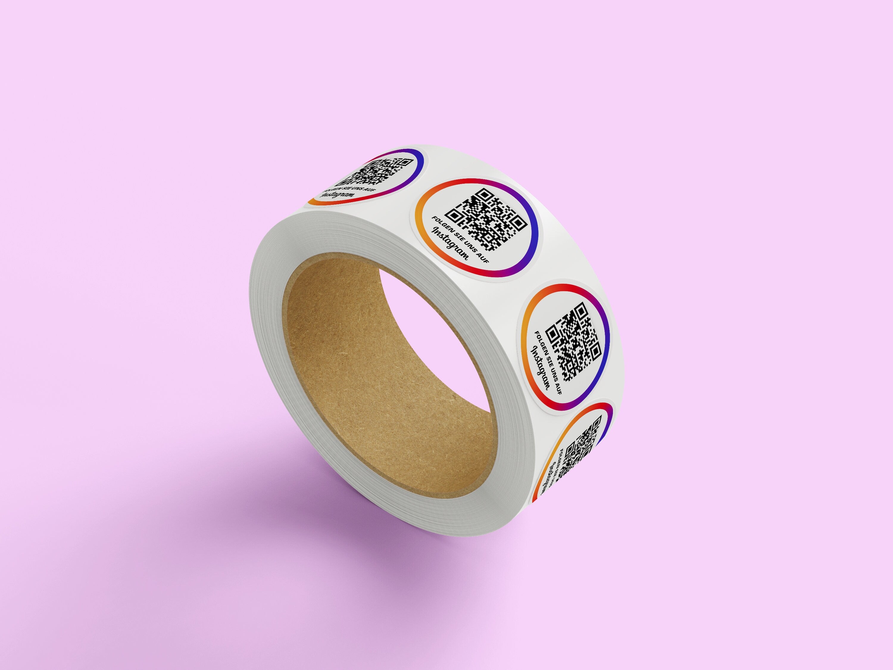 Instagram Follower QR-Code Sticker - Personalisierte Etiketten auf Rolle 3 - ReviewMe