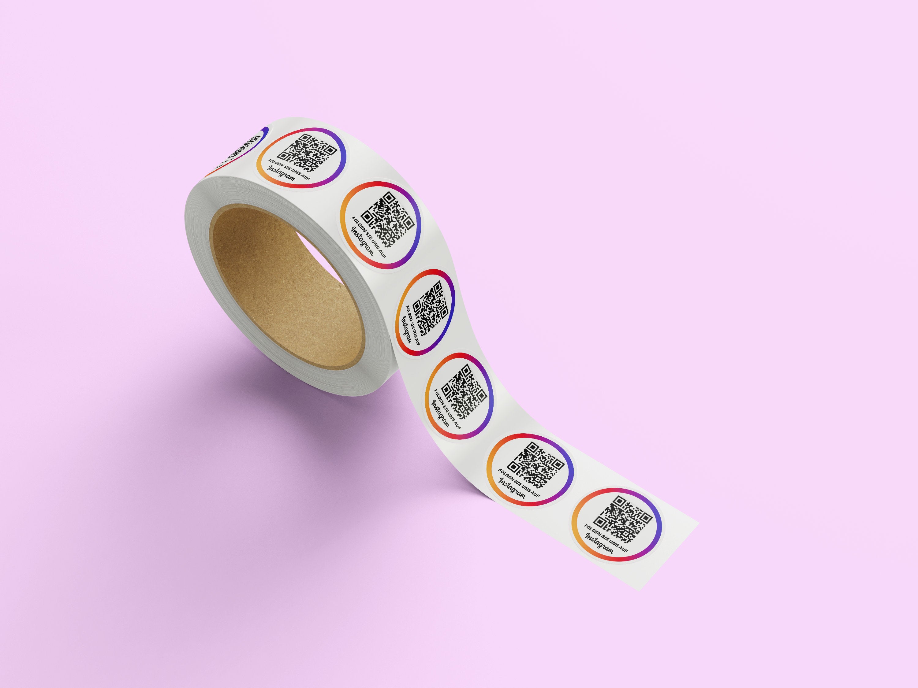 Instagram Follower QR-Code Sticker - Personalisierte Etiketten auf Rolle 3 - ReviewMe