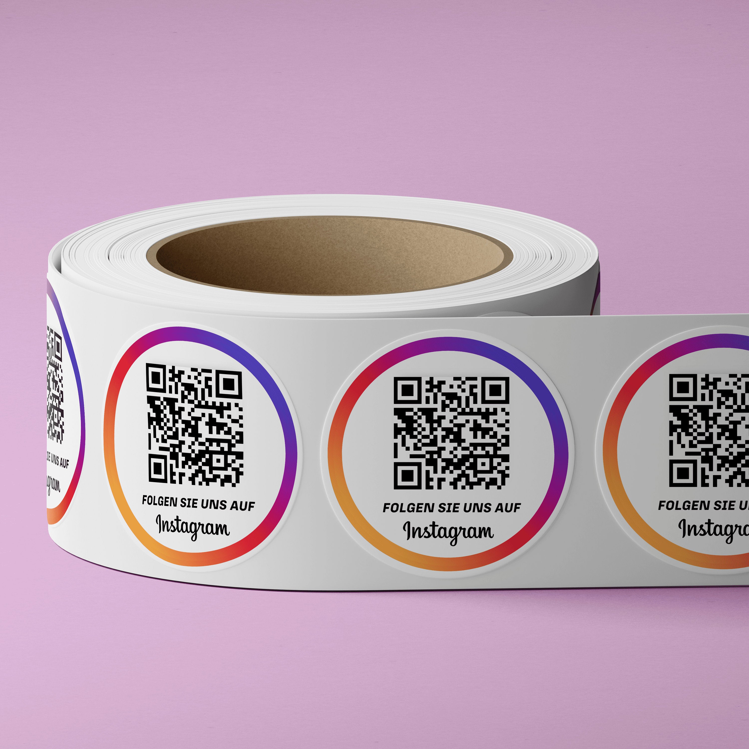 Instagram Follower QR-Code Sticker - Personalisierte Etiketten auf Rolle 3 - ReviewMe