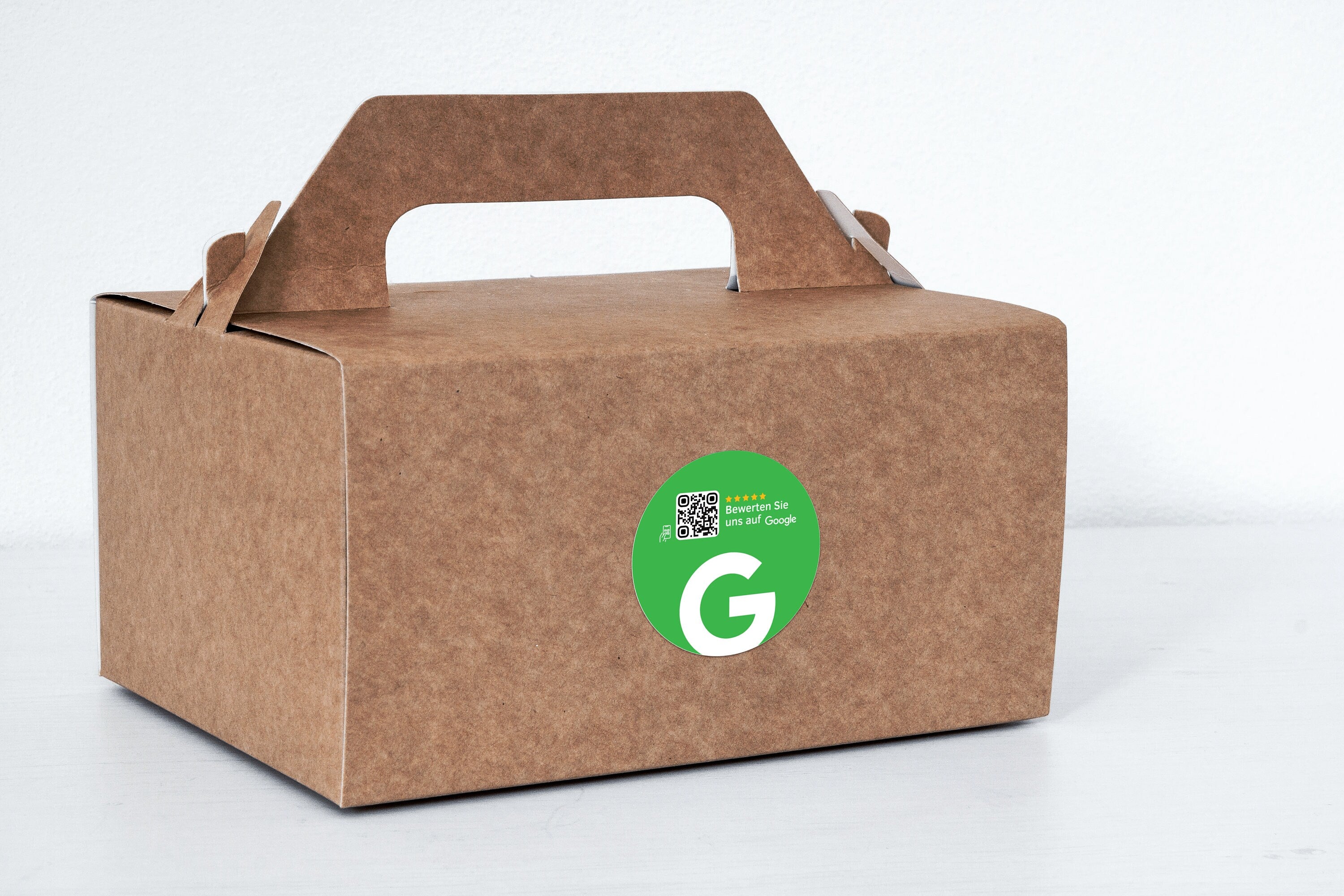 Google Bewertung QR-Code Sticker - Personalisierte Etiketten auf Rolle Grün - ReviewMe