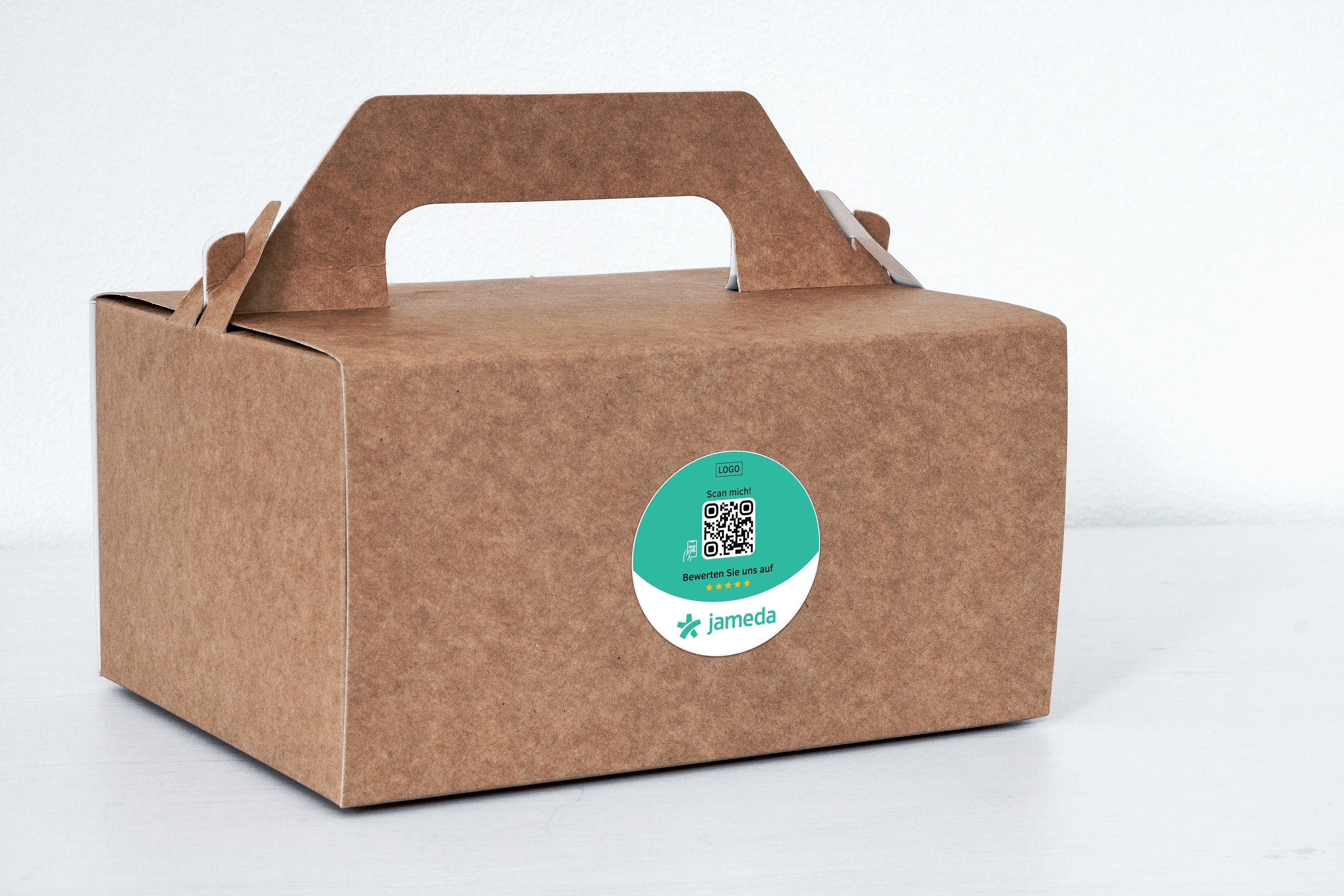 Jameda Bewertung QR-Code Sticker - Personalisierte Etiketten auf Rolle - ReviewMe