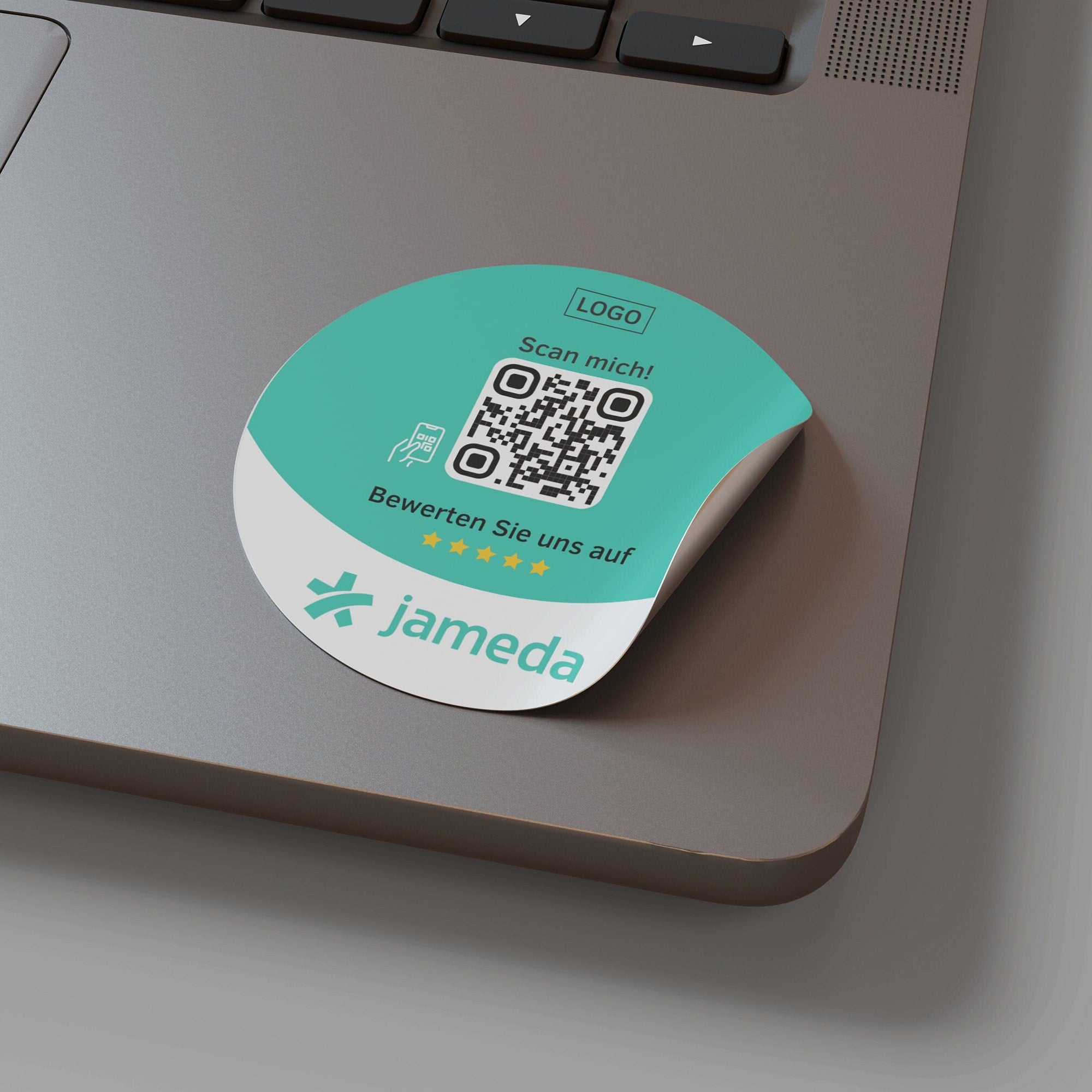 Jameda Bewertung QR-Code Sticker - Personalisierte Etiketten auf Rolle - ReviewMe